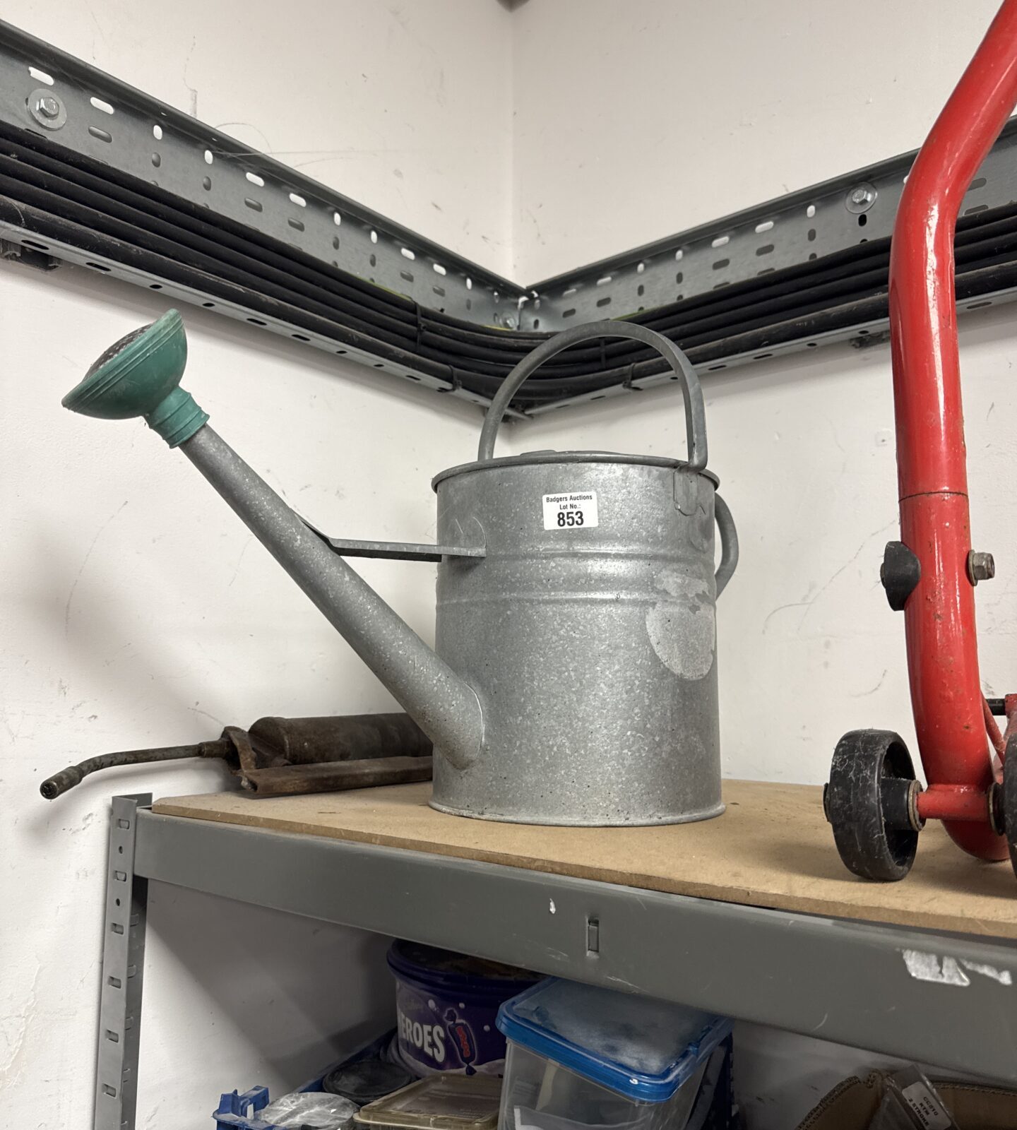 Galvanised watering can
