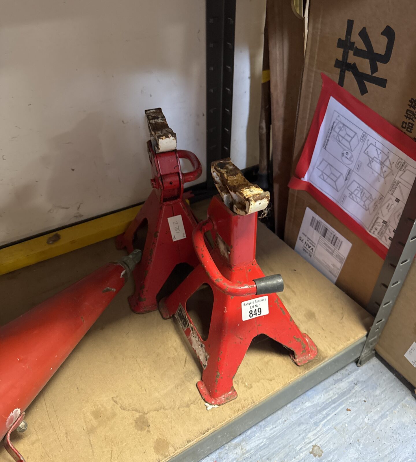 Pair of Clarke ratchet type axle stands