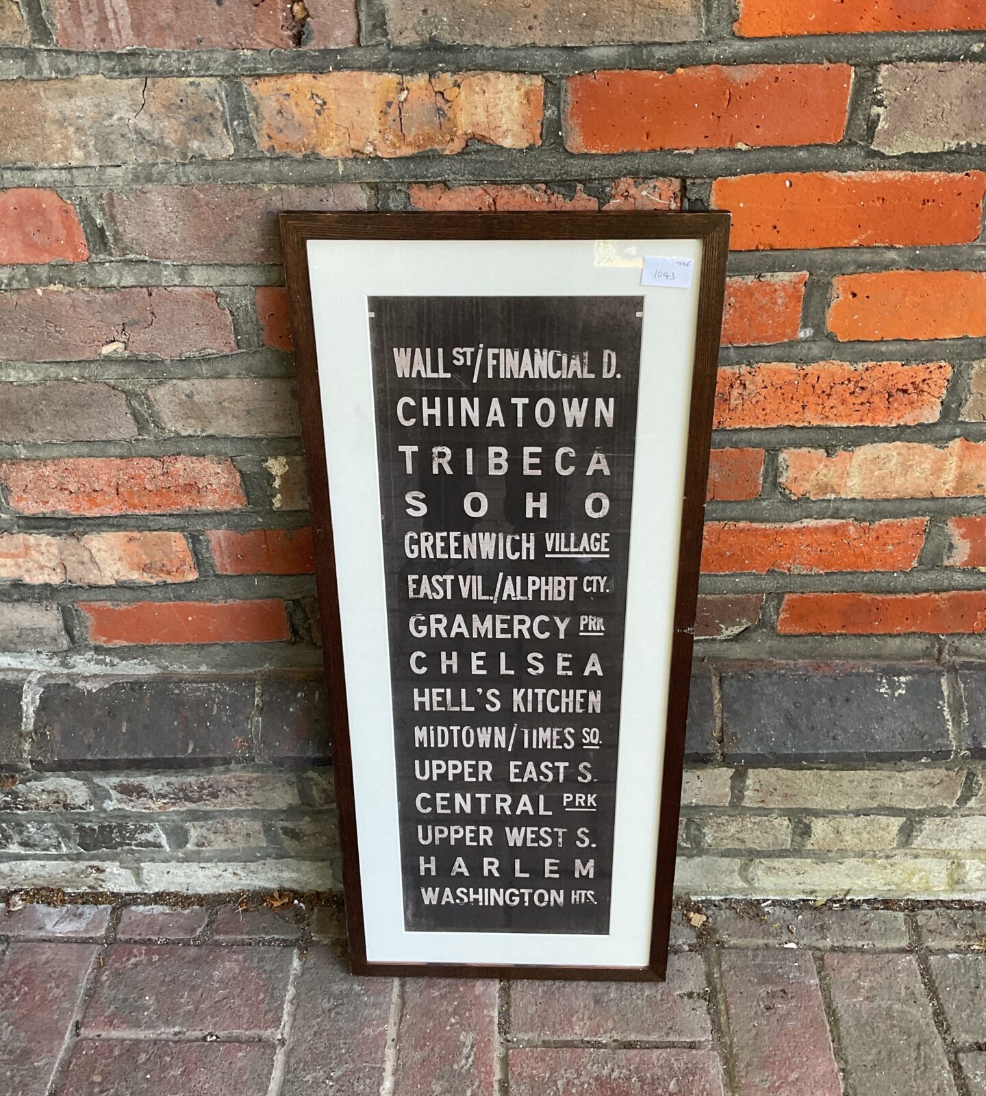 Framed wall street, chinatown, london print