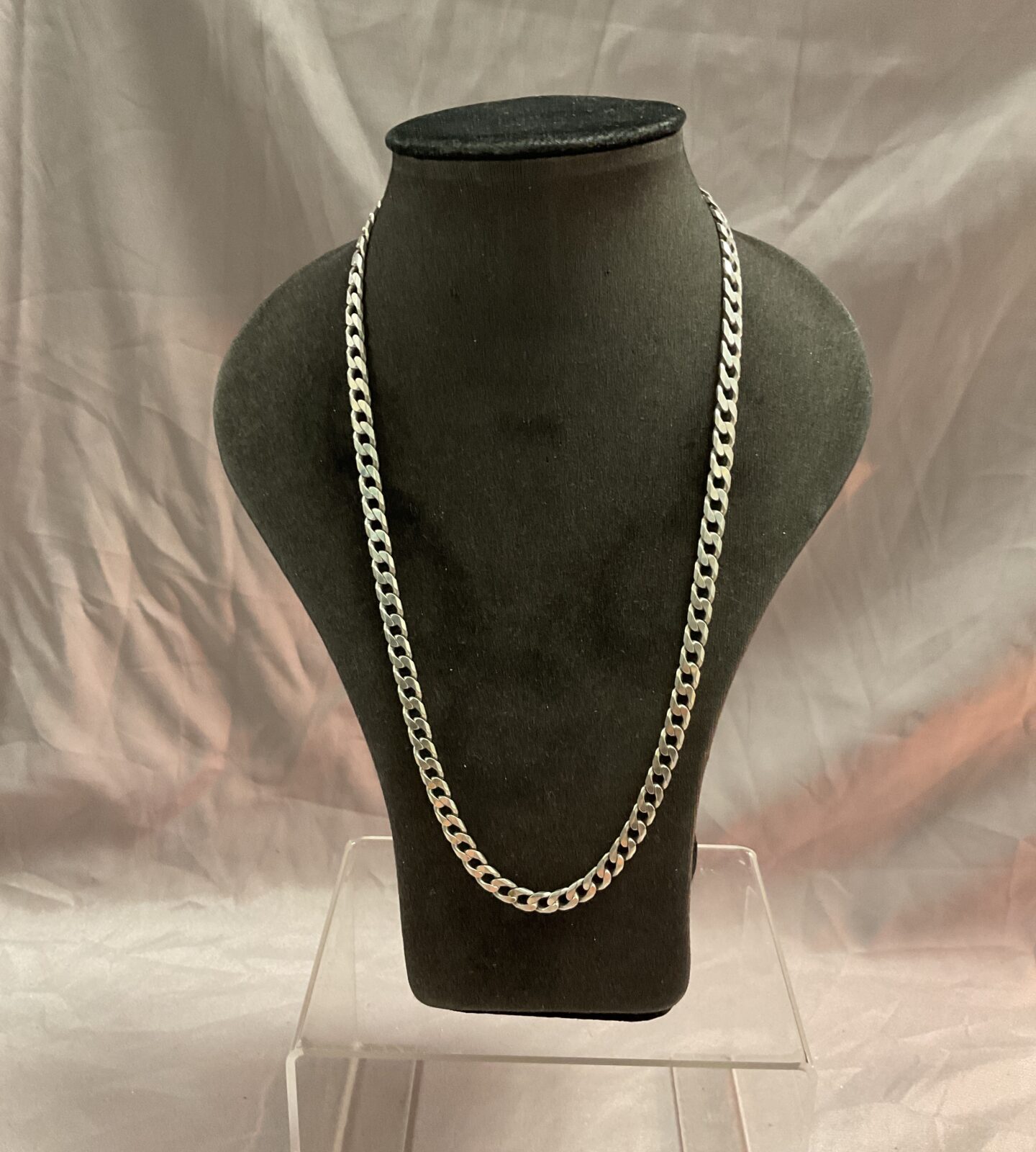 925 Sterling silver men’s 20” curb chain necklace 32.45g