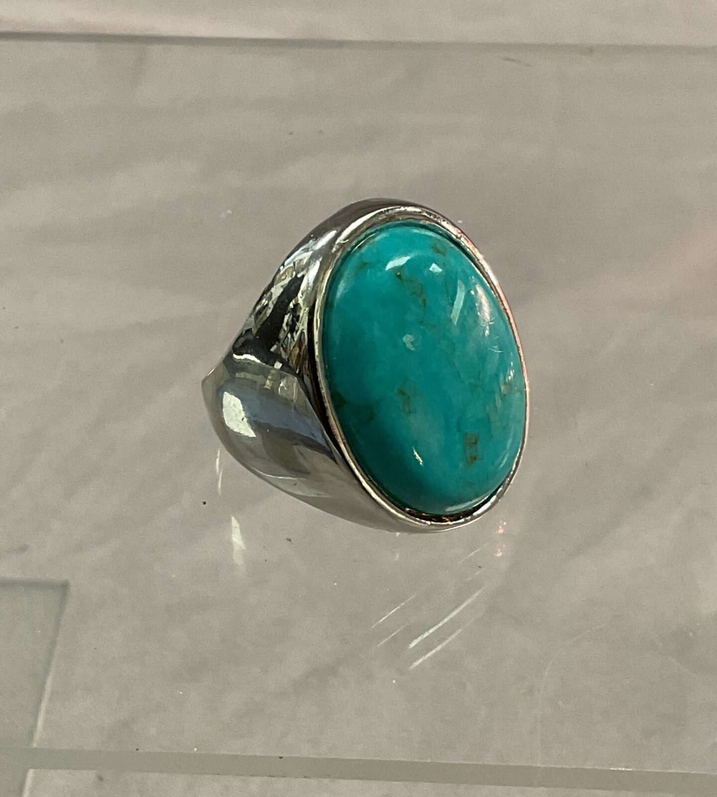 Vintage Turquoise Cabouchon Ring Size R