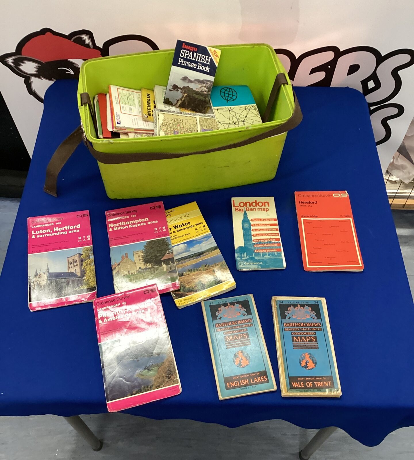 Box of ordnance survey maps