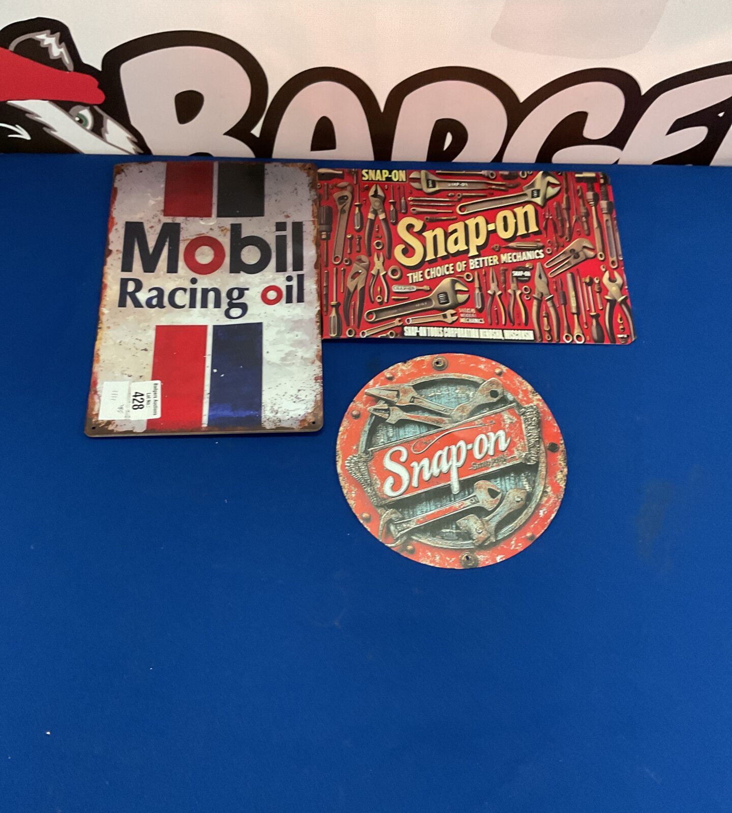 Three reproduction signs inc snap on