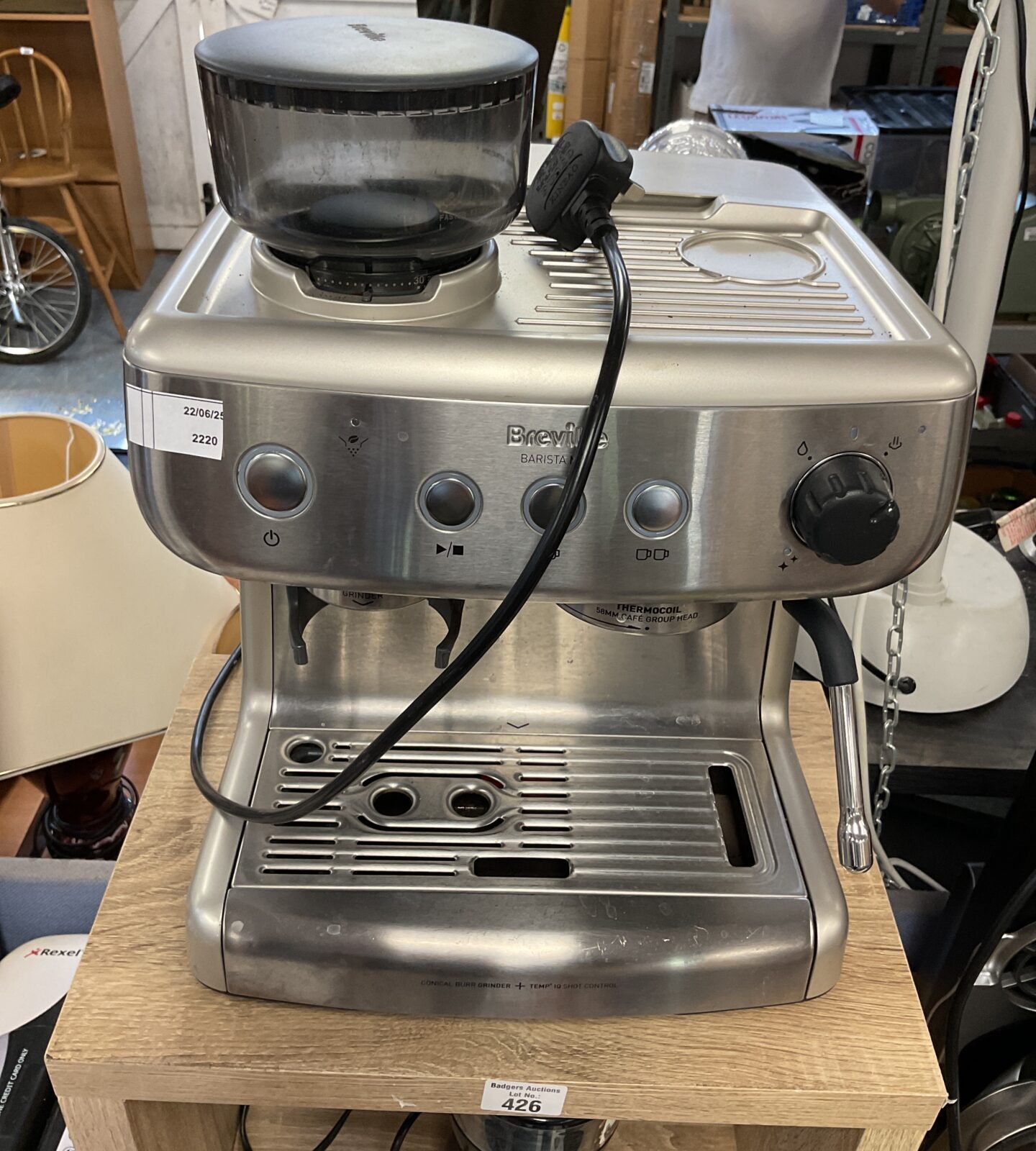 Breville barista max coffee machine powers on untested further