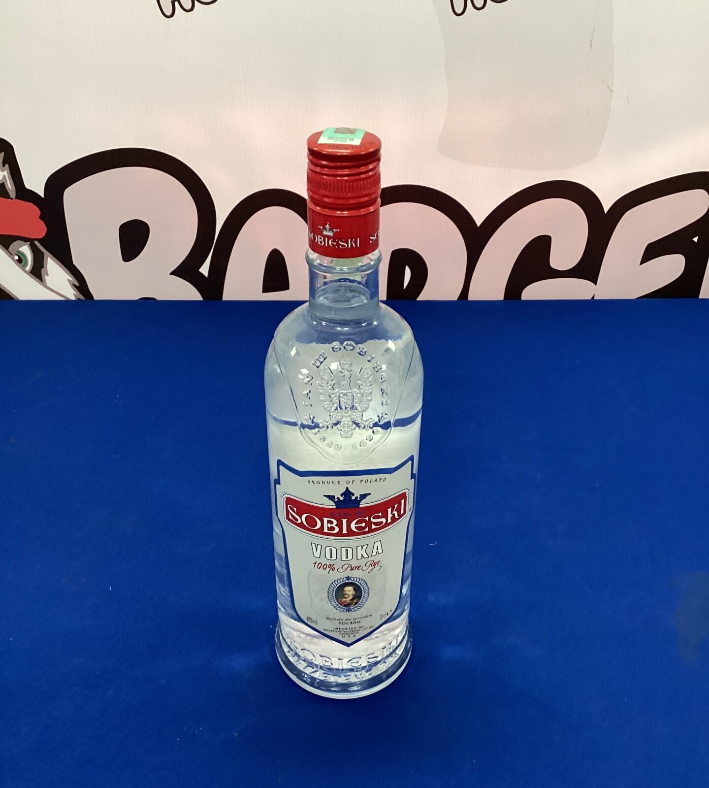 Bottle of sobieski vodka