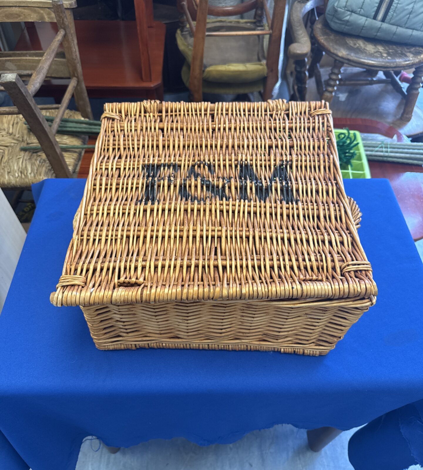 F&M style wicker basket 15” width approx