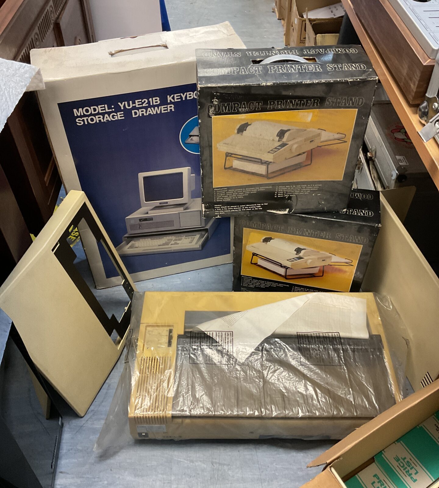 Vintage canon a-55 printer with accessories