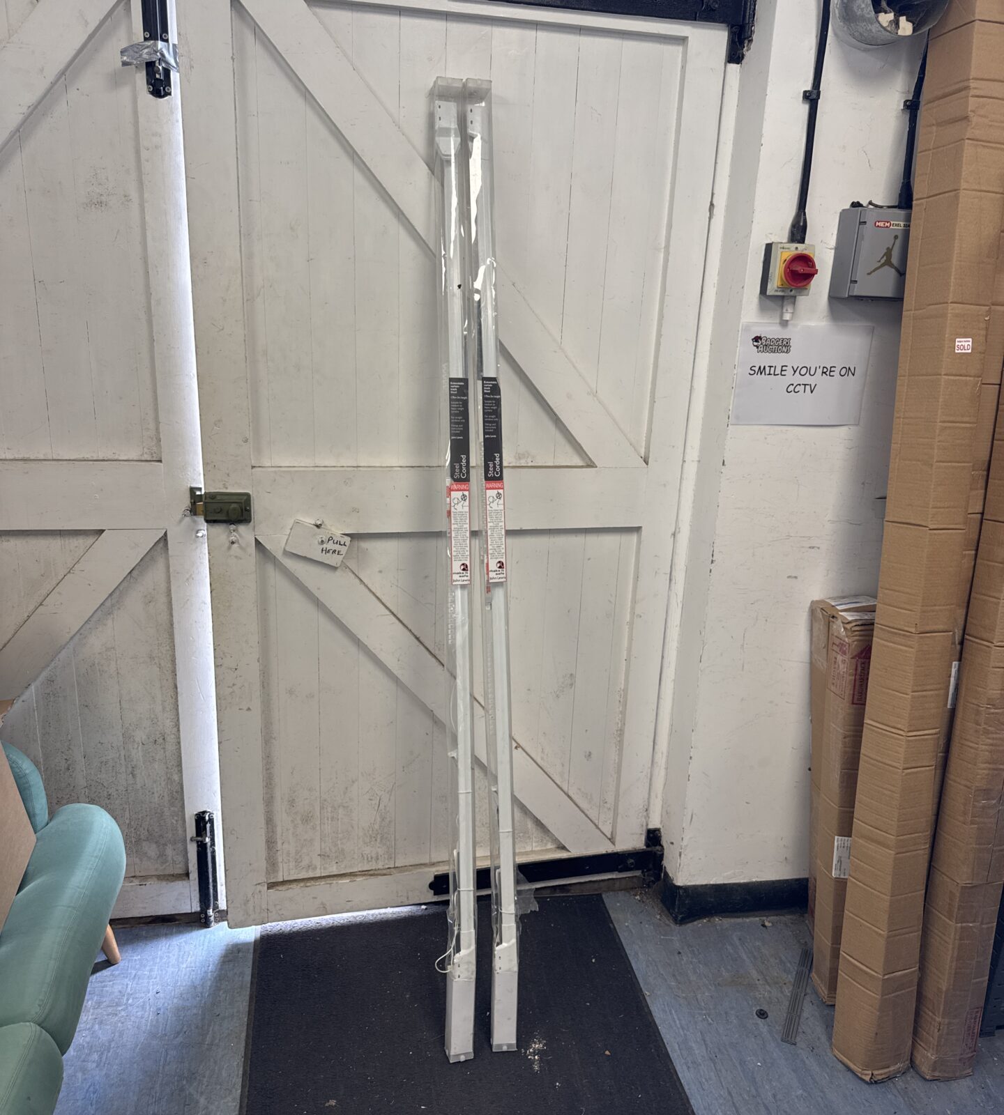 Two John Lewis steel extendable curtain tracks 1.75-3m length white colour