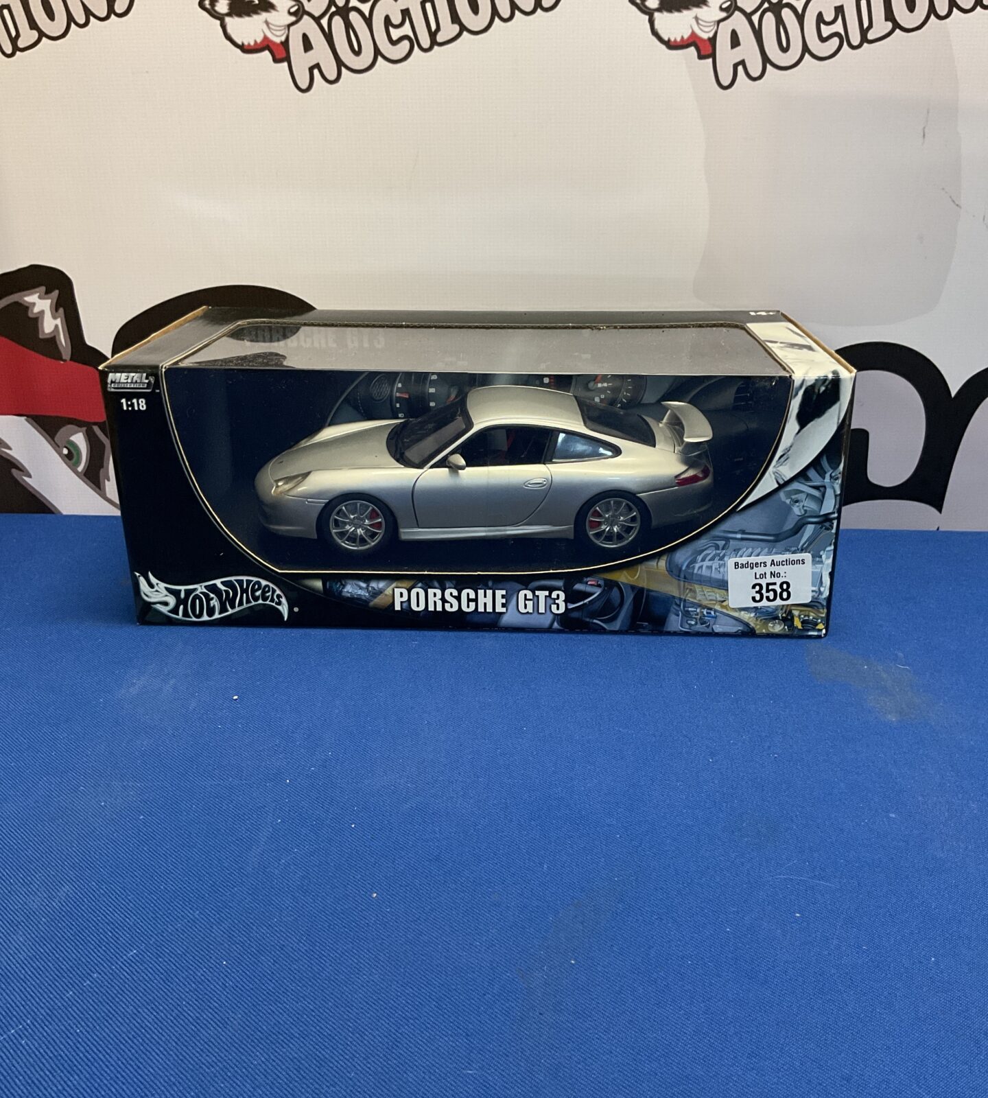 Boxed Hotwheels Porsche GT3 diecast model