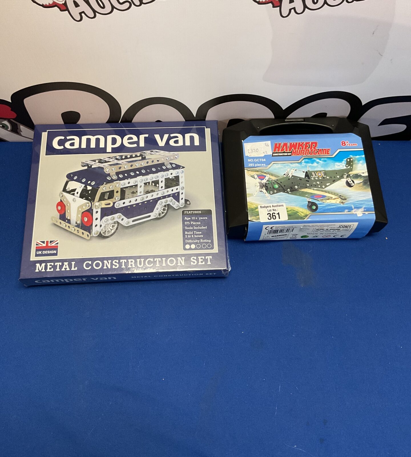 Two sealed metal construction sets inc uk design