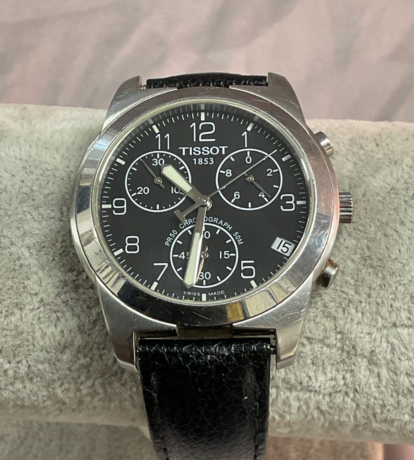 Tissot pr50 Chronograph quartz Wristwatch working