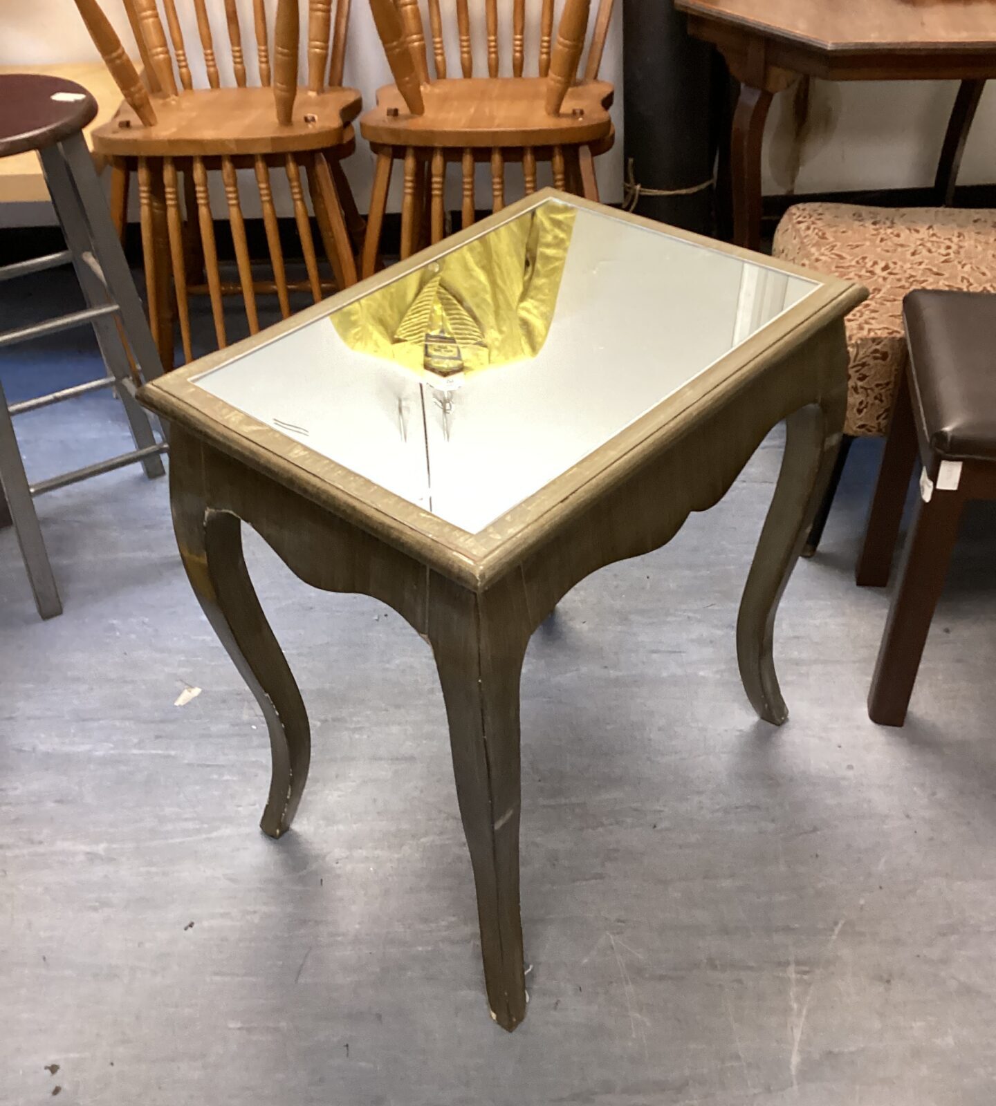 Shabby chic mirror topped hall table
