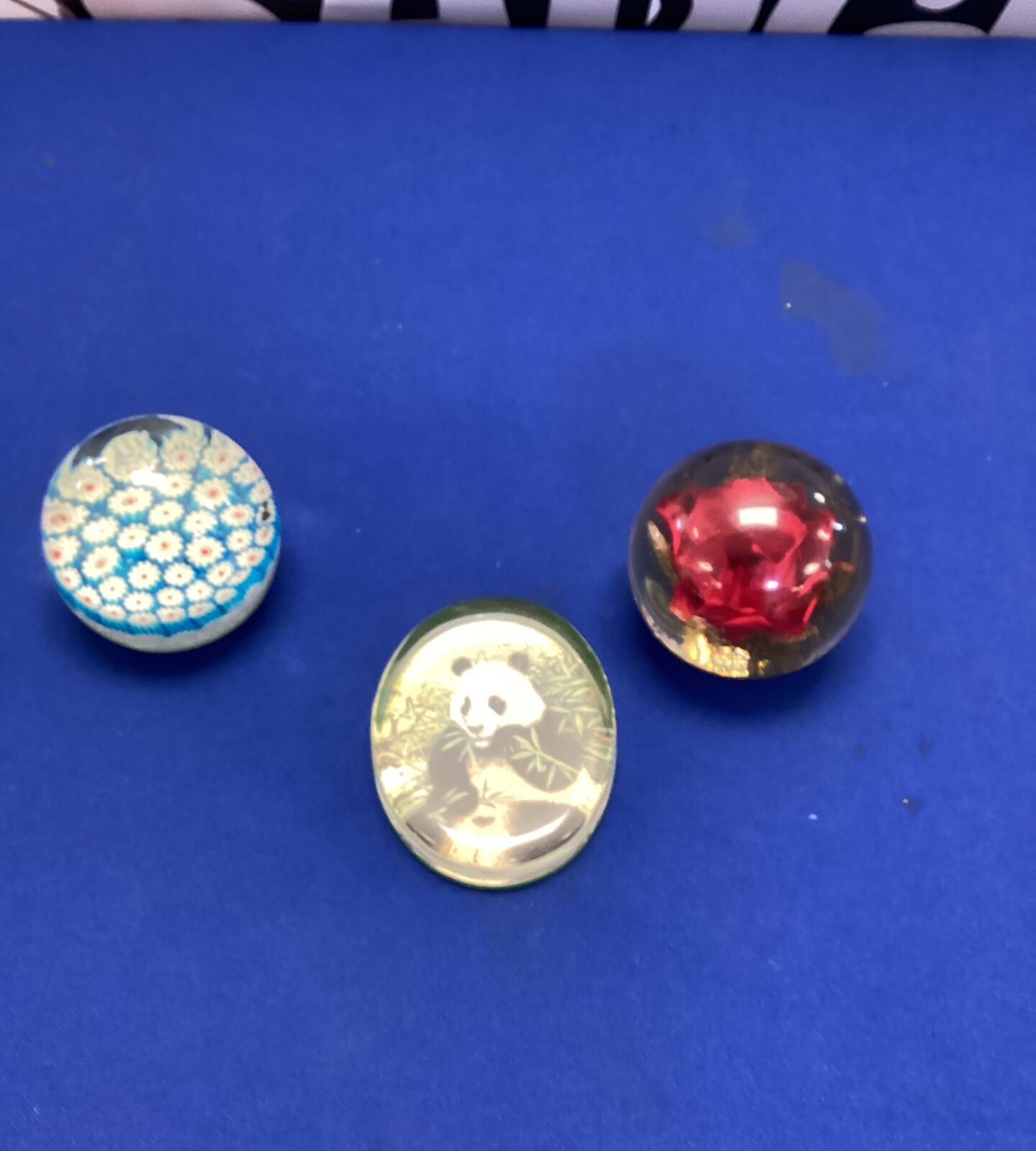 Three Paperweights inc Murano Glass