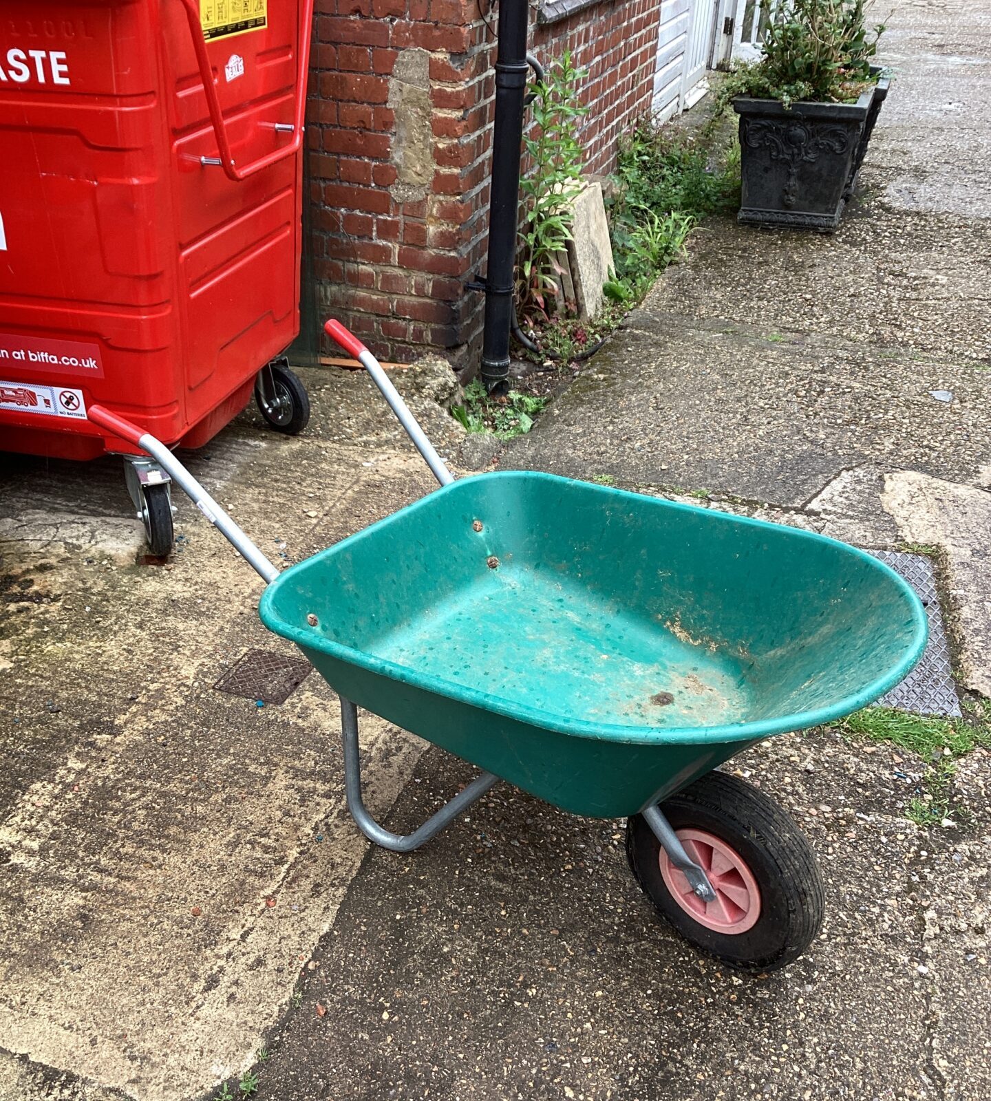 Plastic wheelbarrow