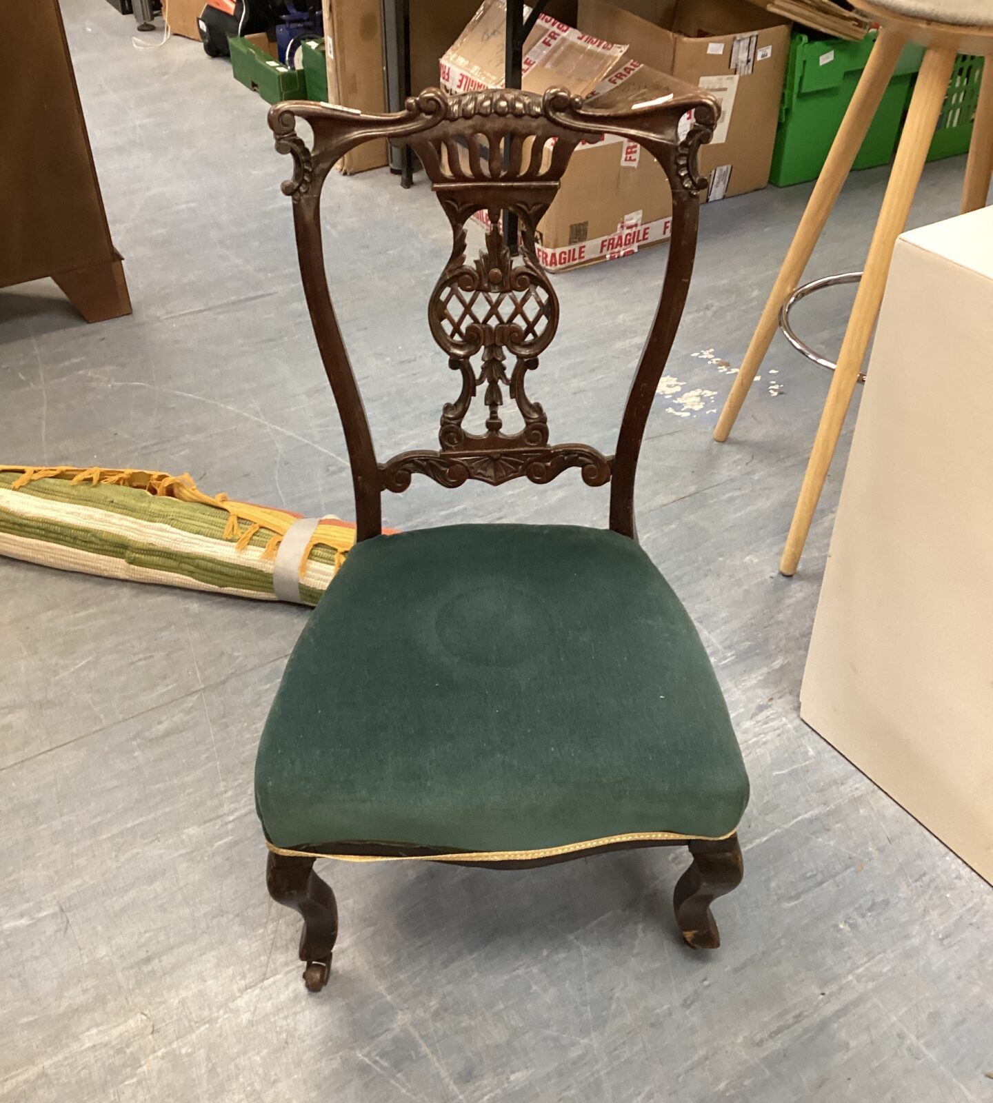 Antique mahogany nursing chair