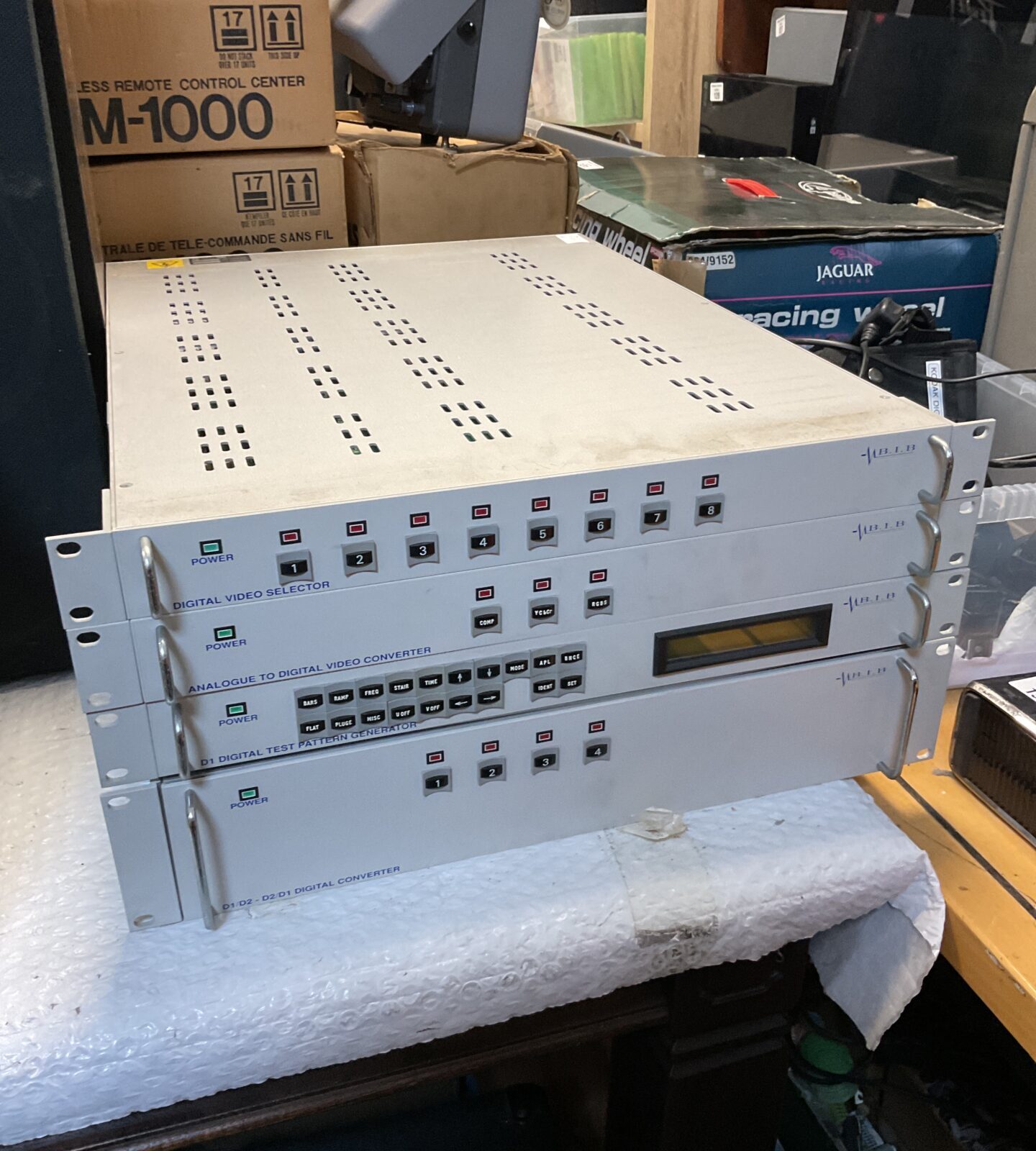 B.l.b. Test equipment including digital video selector & d1 digital test pattern generator