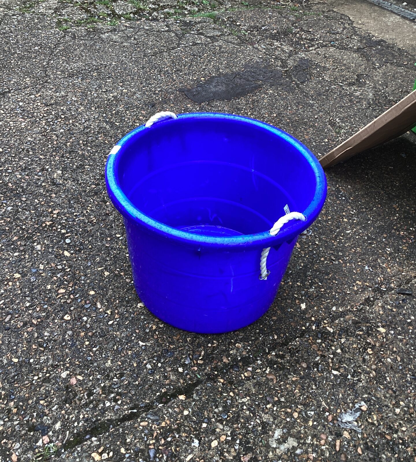 Large plastic tub