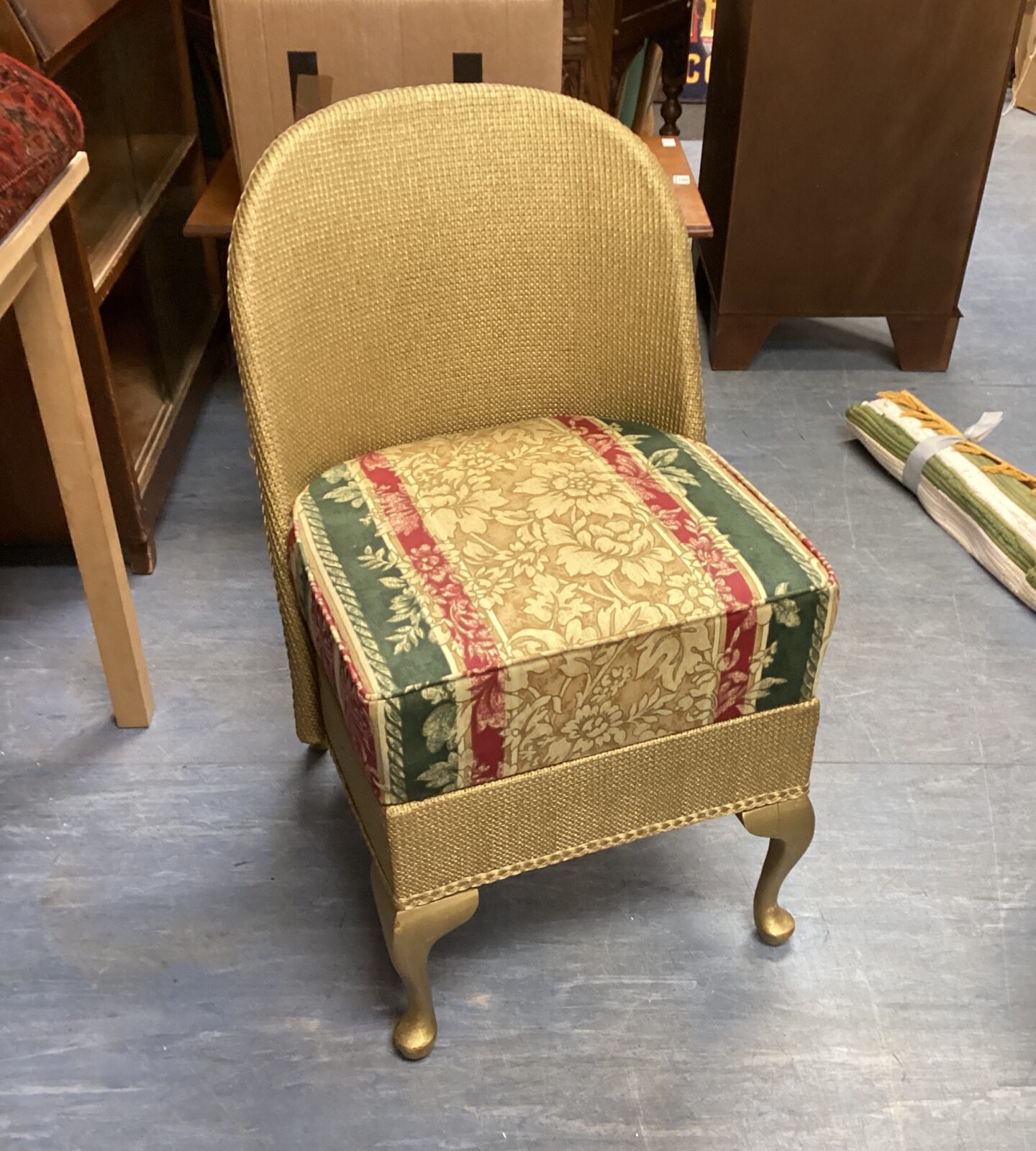 Lloyd loom style bedroom chair