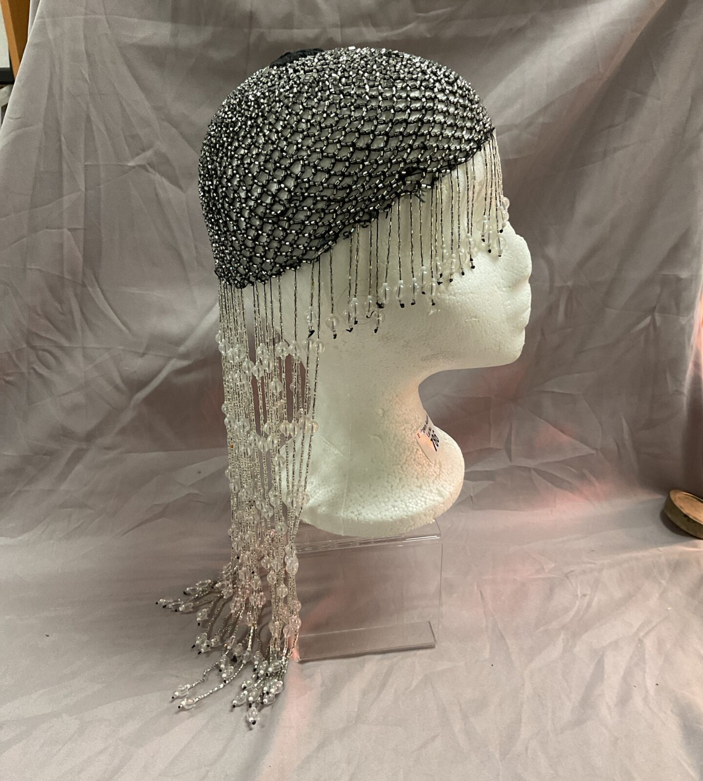 1930s style beaded Flapper cap