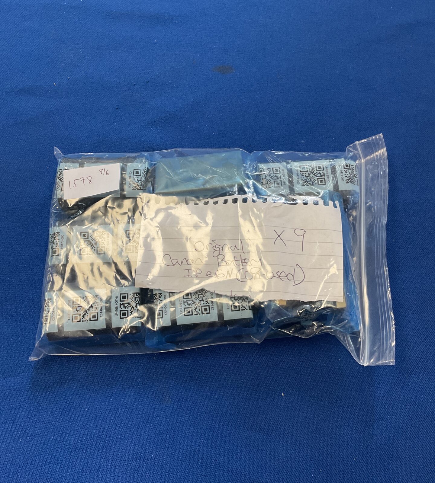 Lot of 9 canon ipe6n batteries