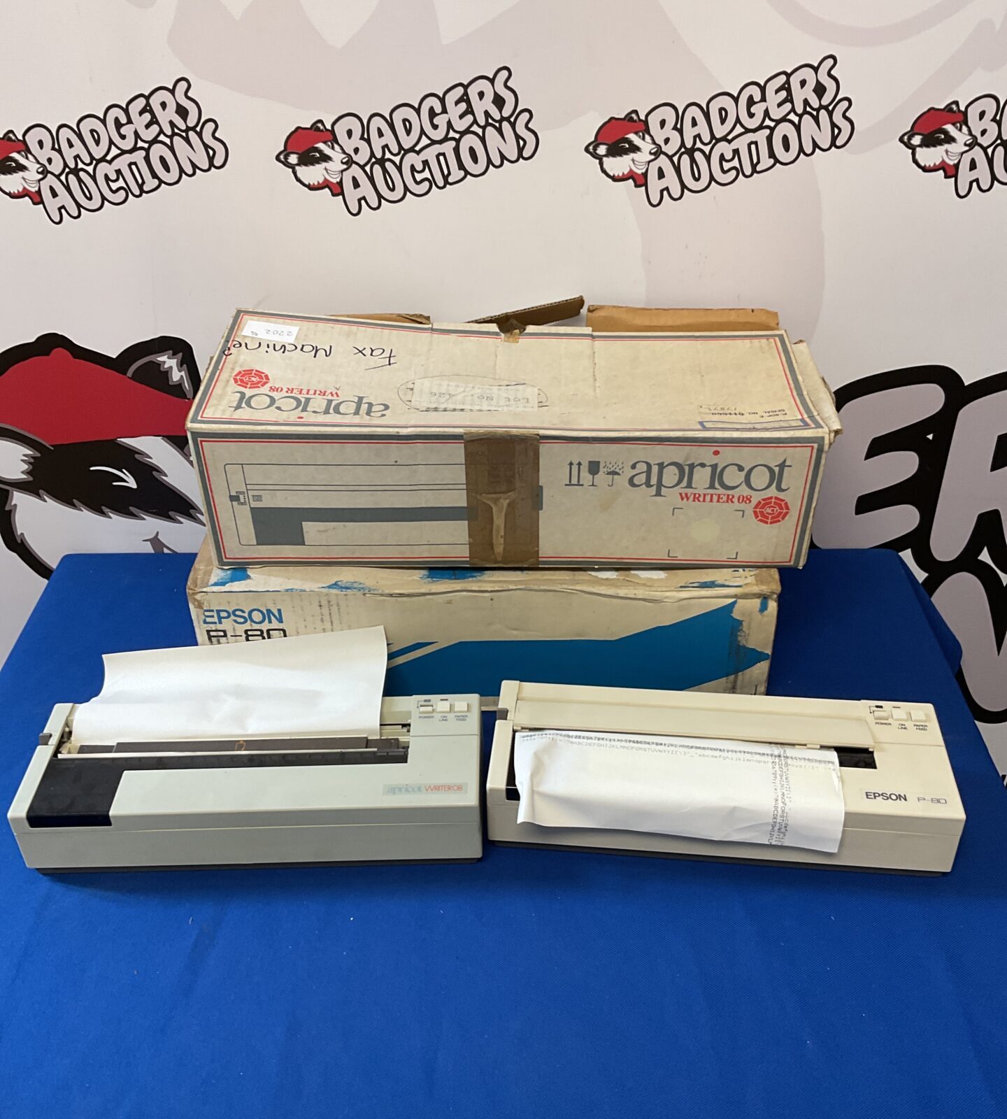 Apricot writer 08 & epson p-80 printers