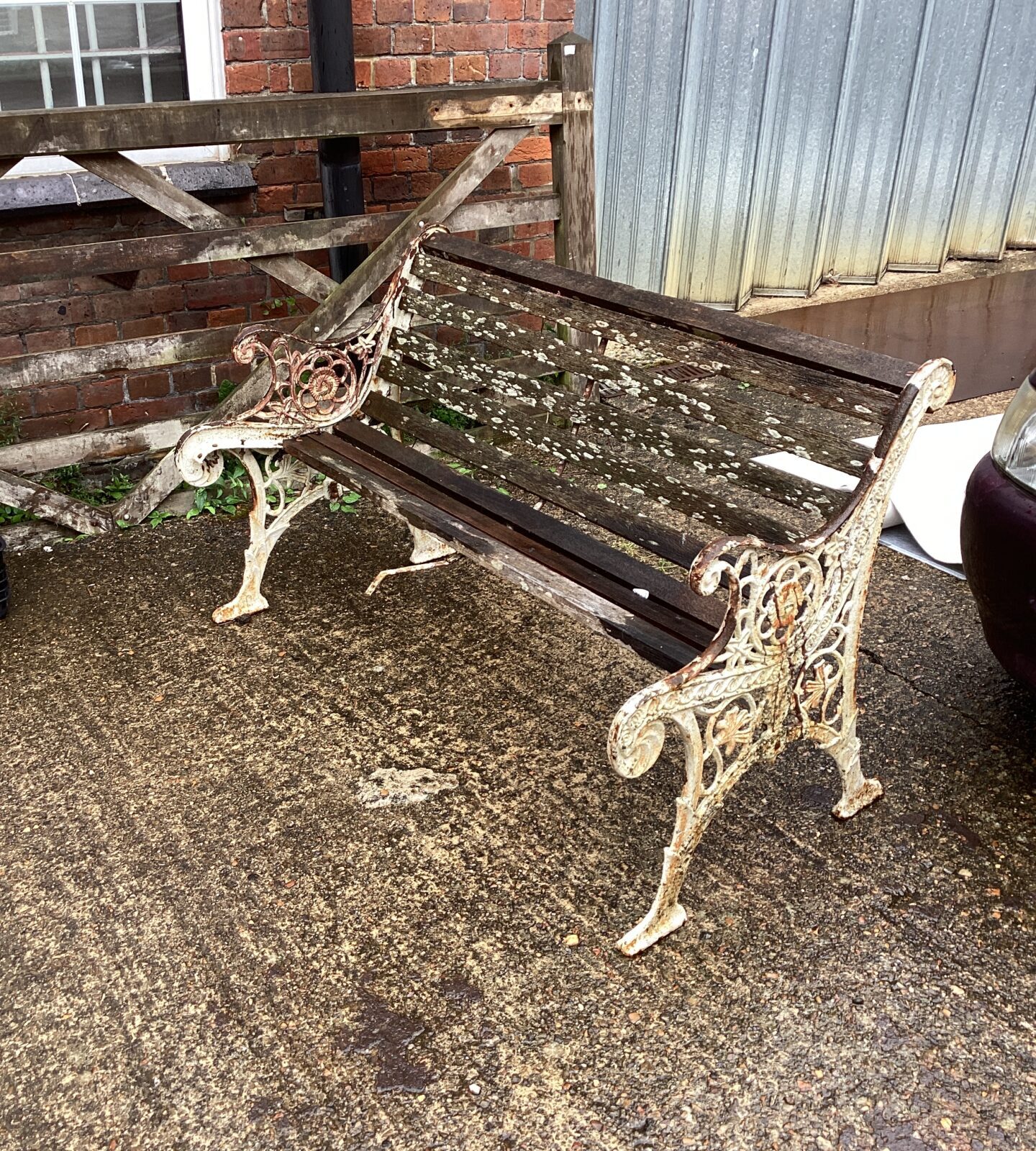 Garden bench for restoration