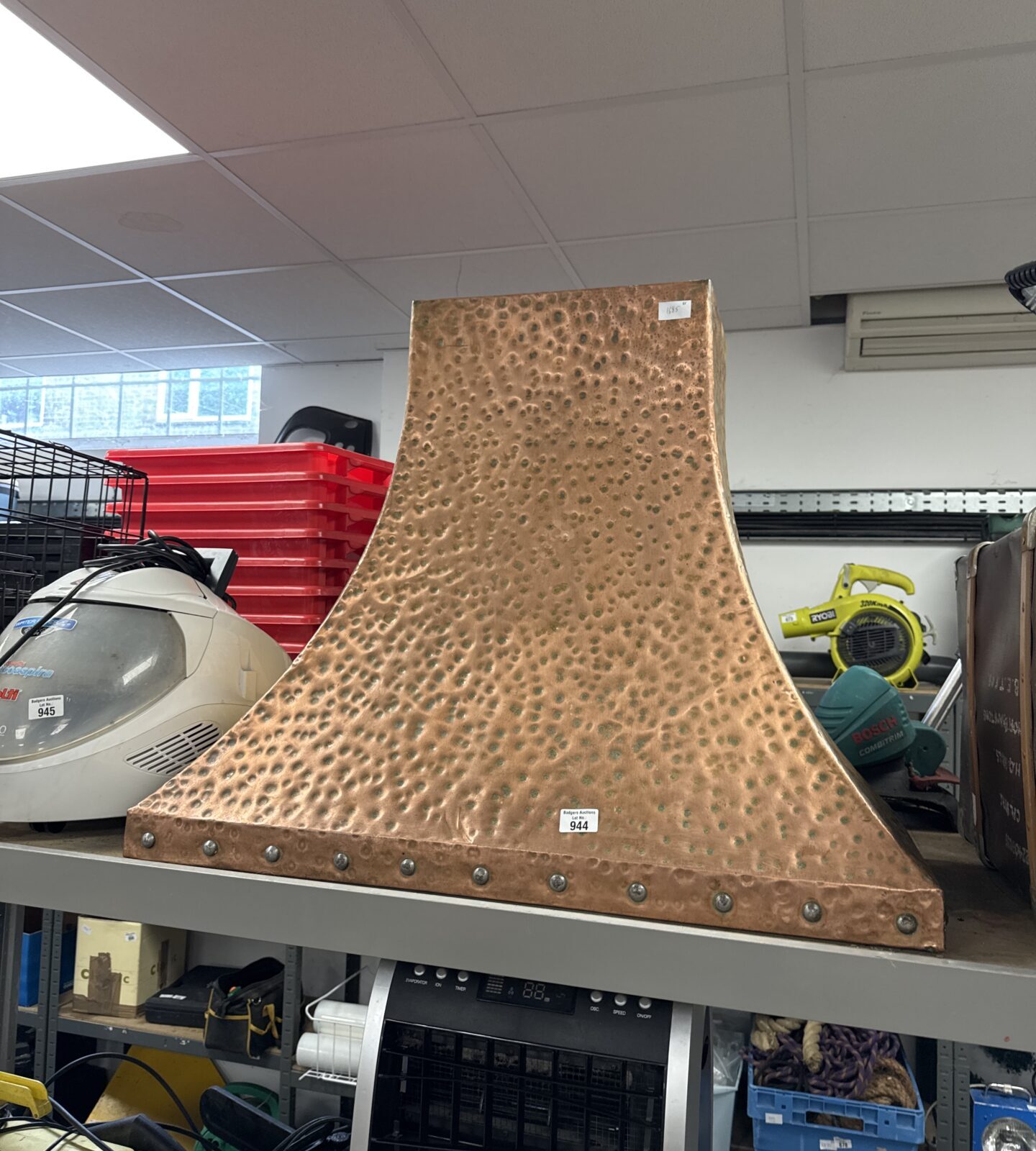 Vintage copper fire hood