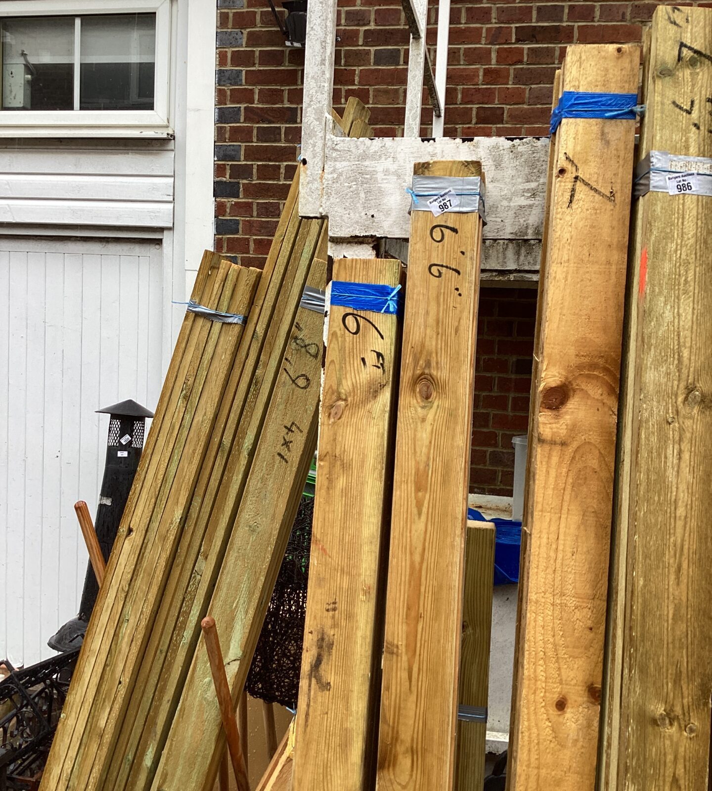 Three bundles of 6’6” timber