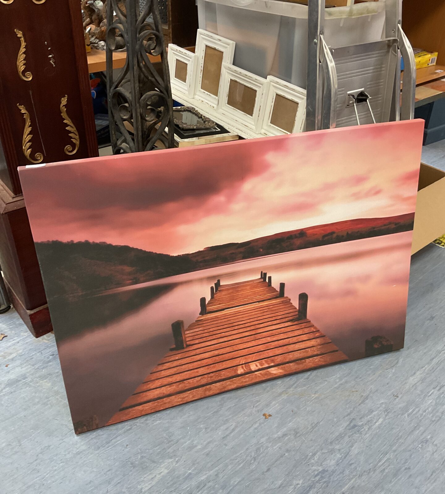 Large canvas print of a jetty