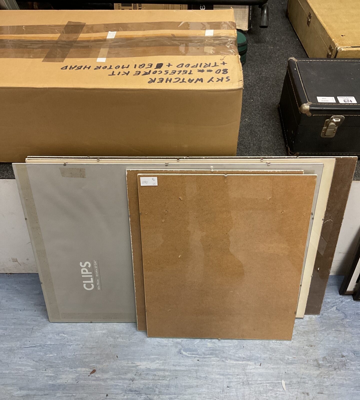 Lot of five clip picture frames