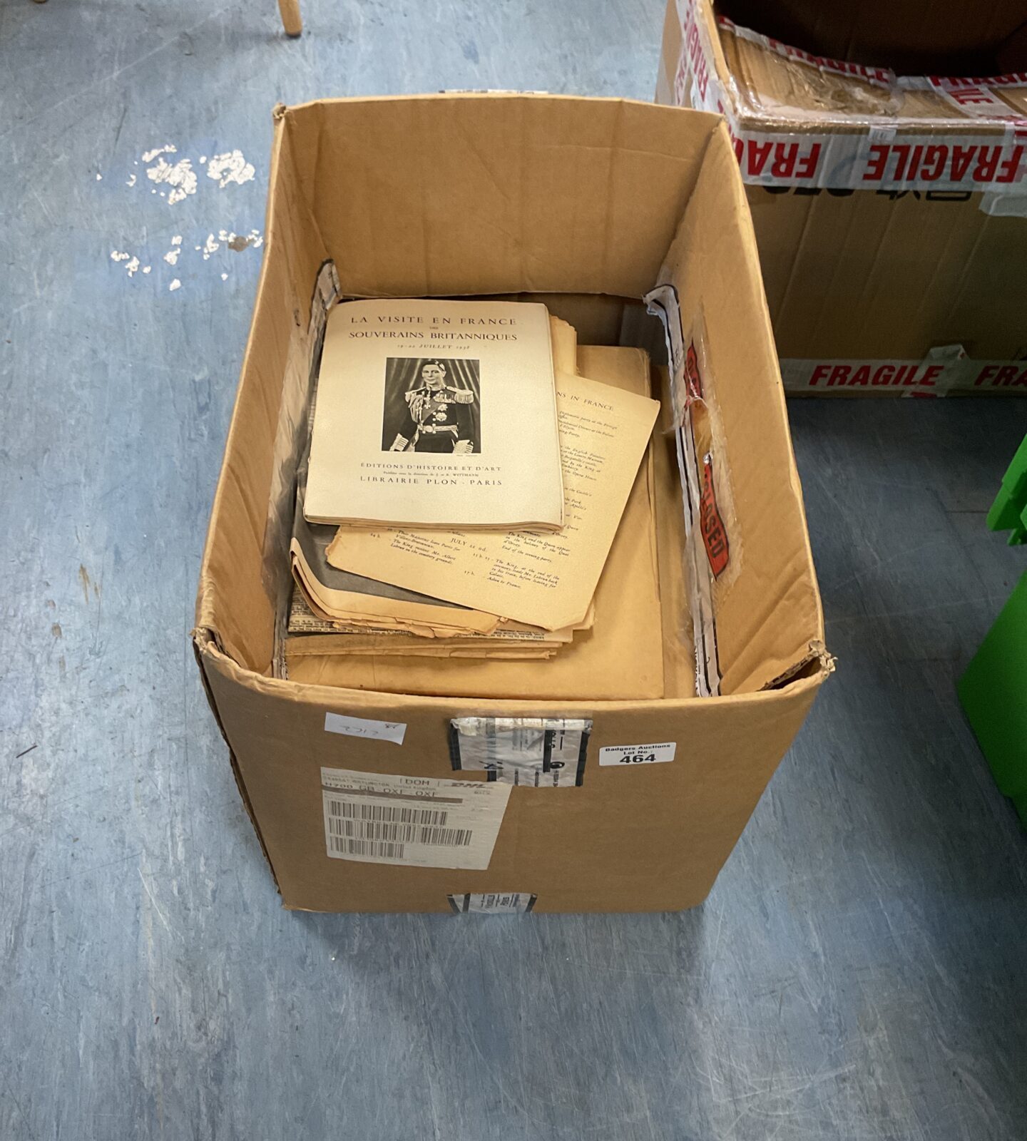 Box of vintage cookery books