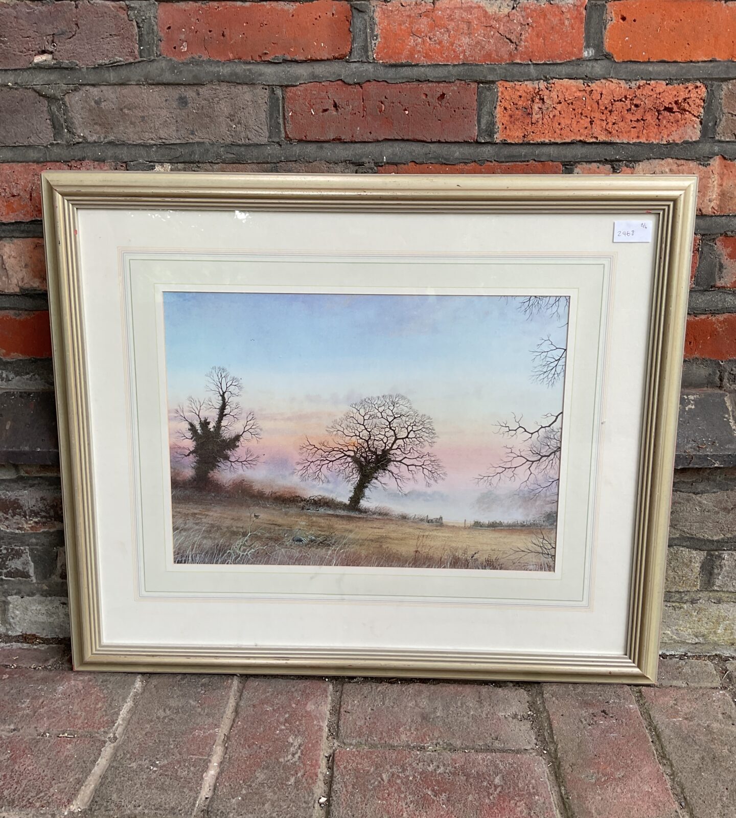 Peter hayway framed print of badgers in a field