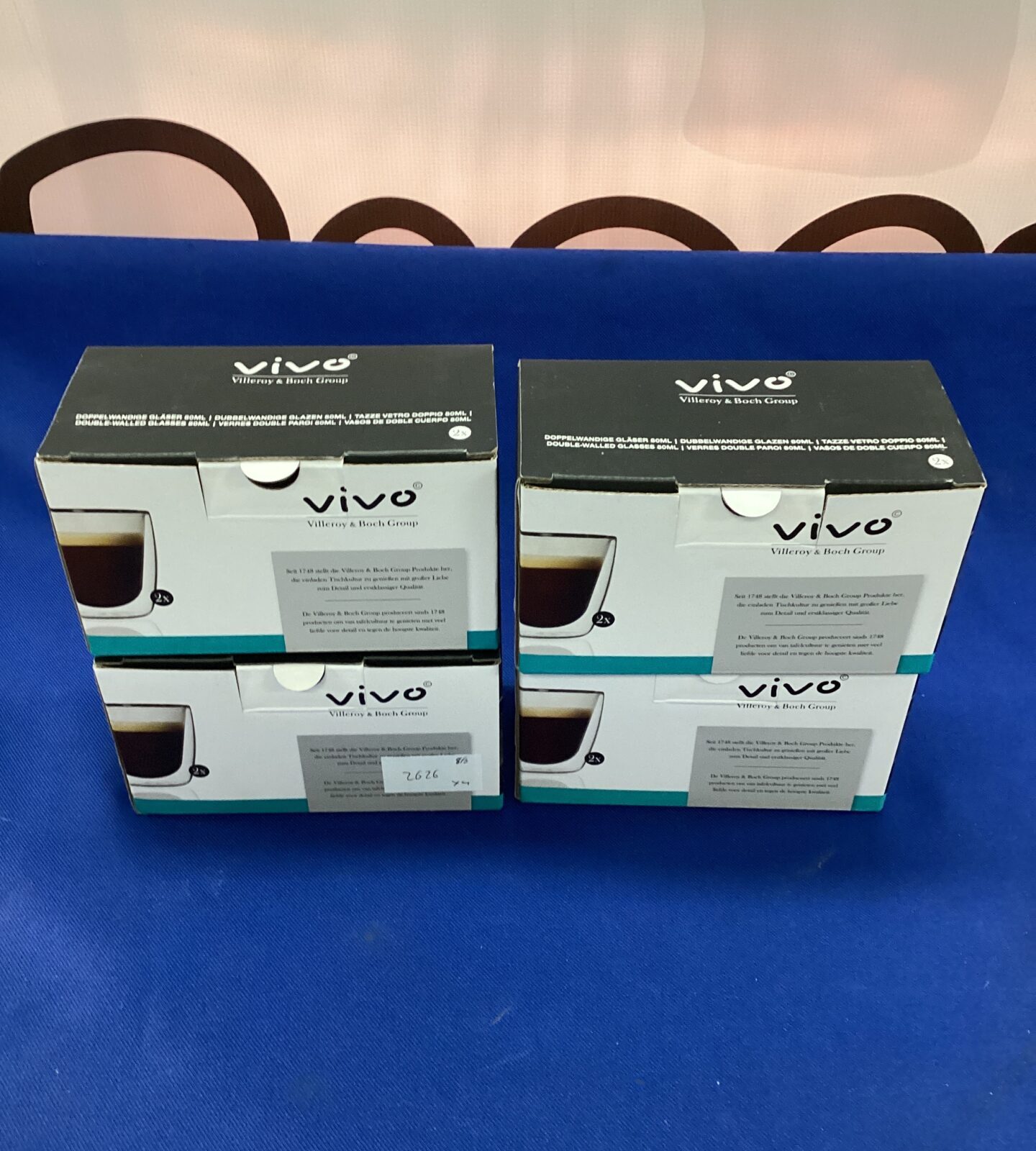 Four packs of x2 vivo villeroy & boch espresso cups