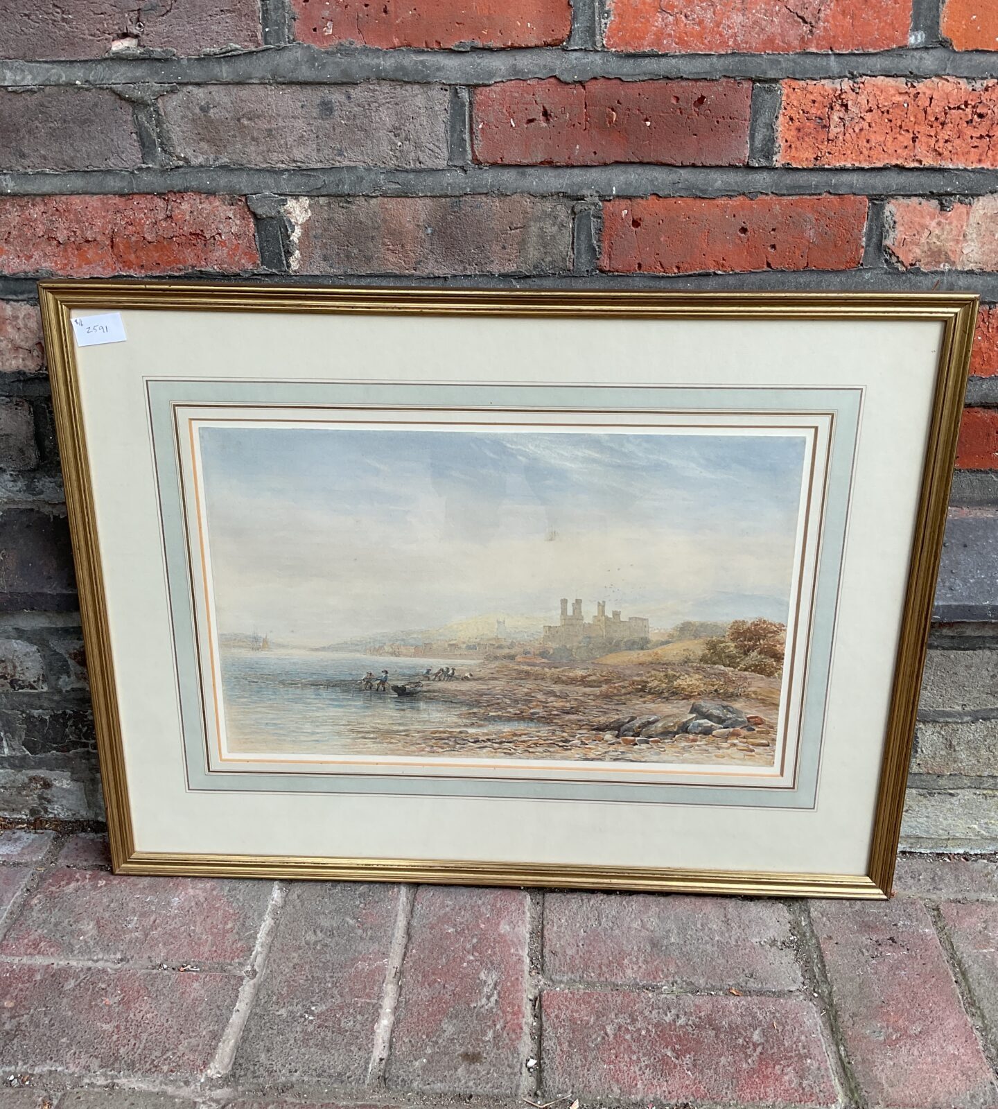 James orrock 1829-1919 watercolour of a view of caernarfon