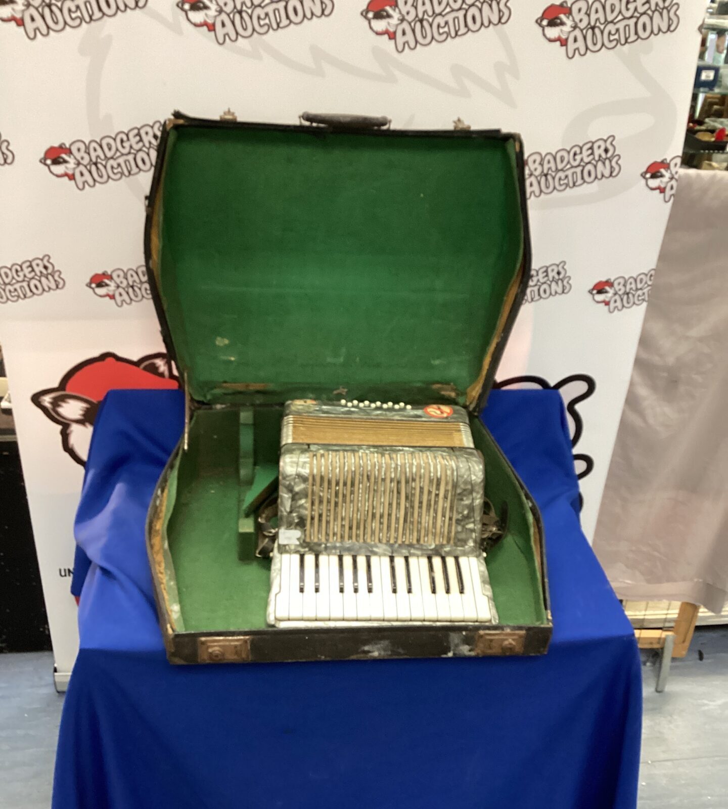 Vintage accordion with case