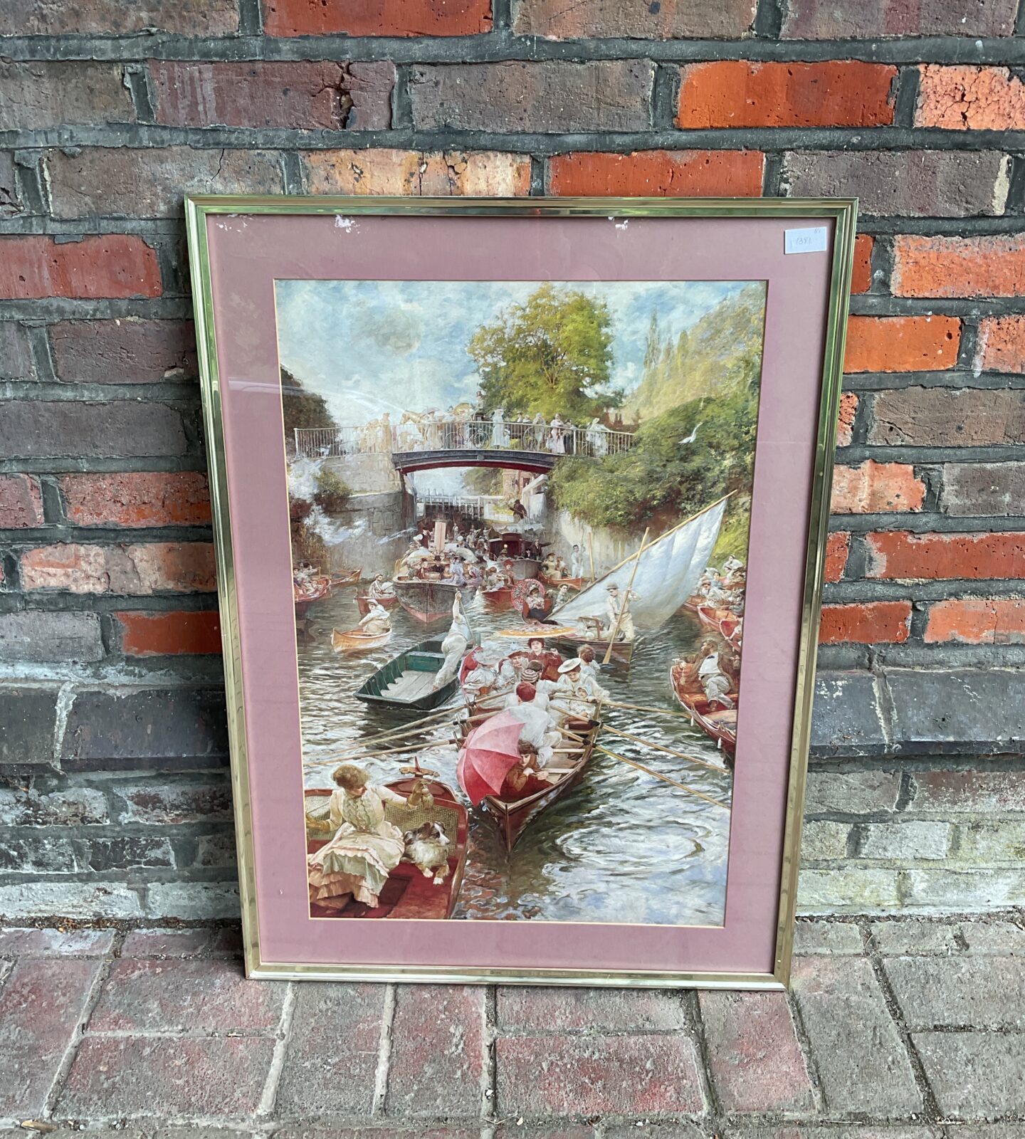 Large framed print after e j gregory of boulters lock