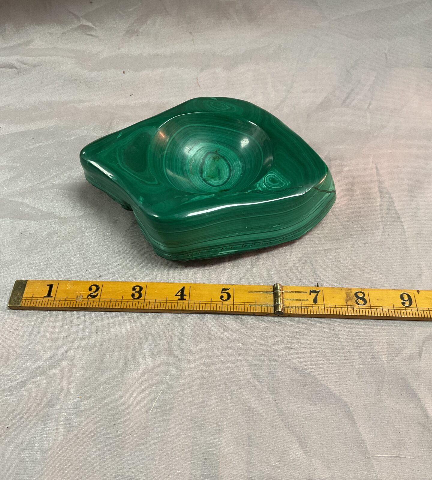Malachite trinket dish