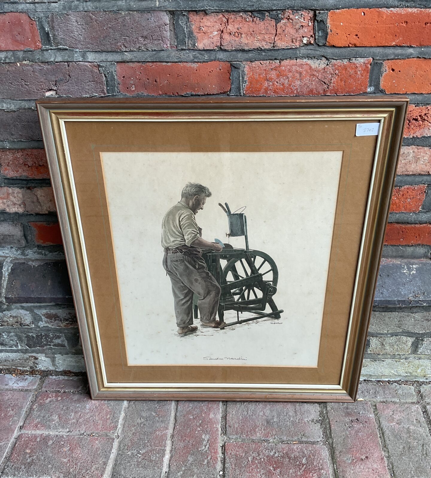 Large framed nemo lithograph print