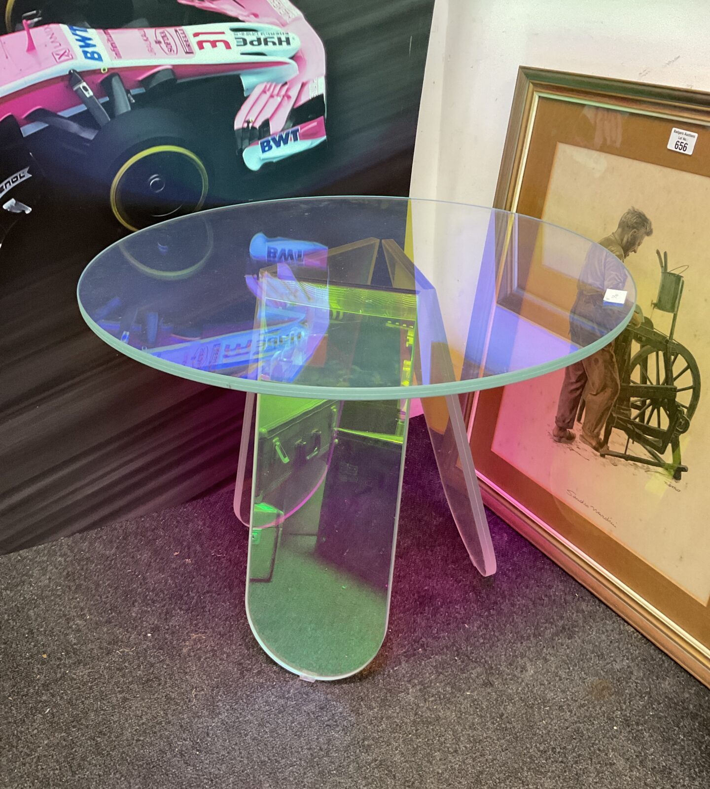 Ins nordic modern acrylic & glass coffee table