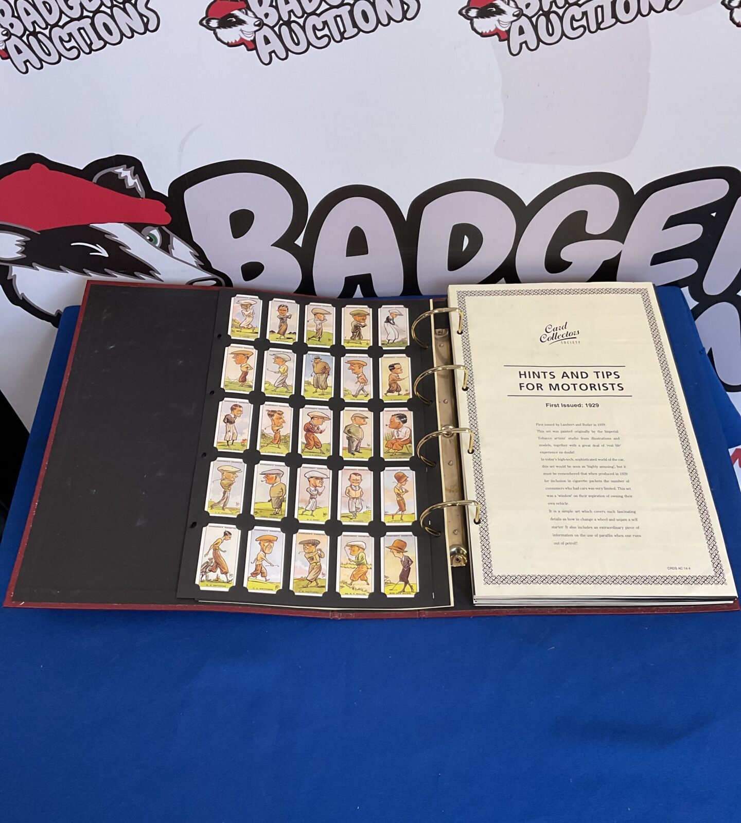 Card collectors society album with over 700 cigarette cards
