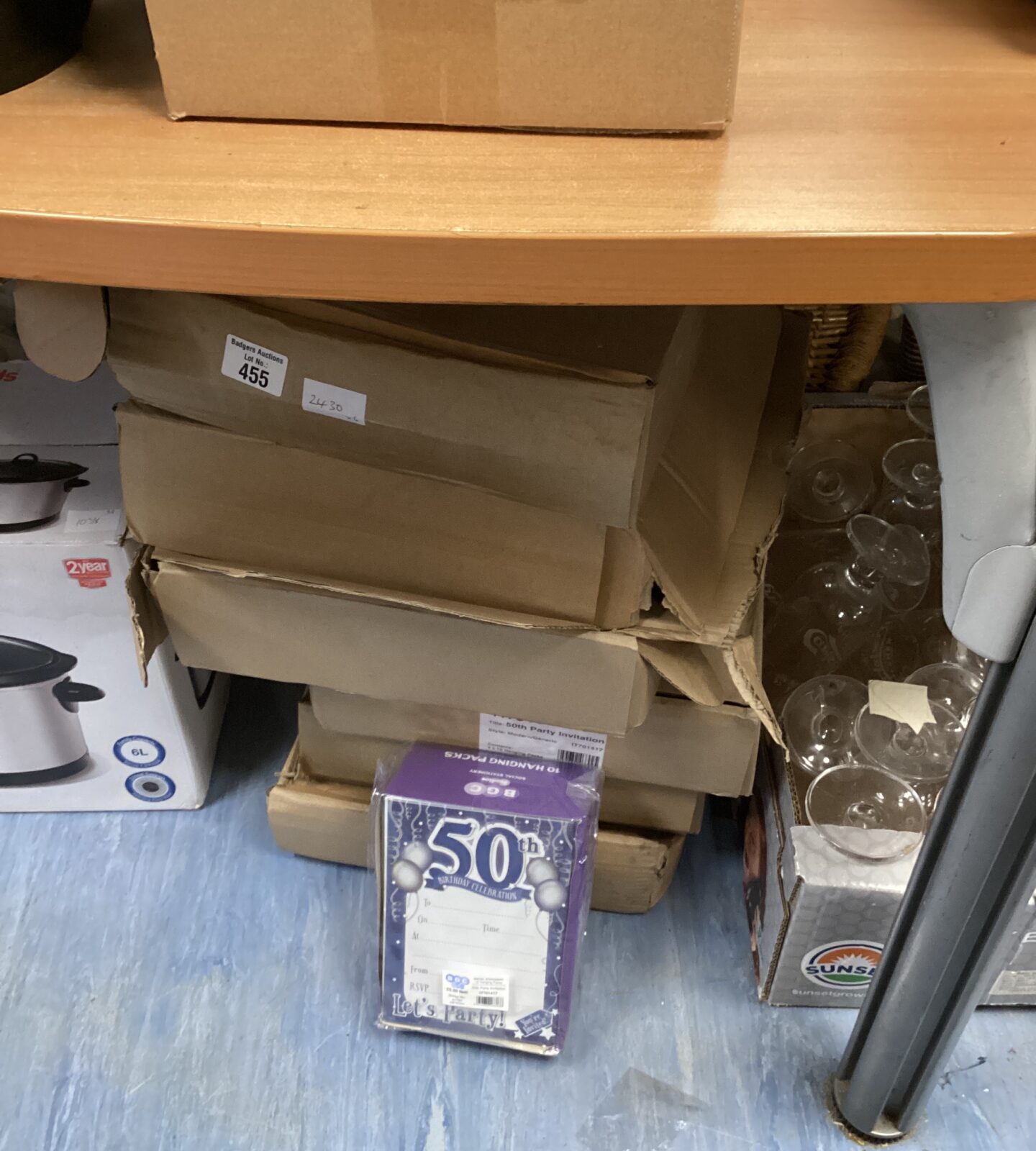 Six boxes of birthday invitations