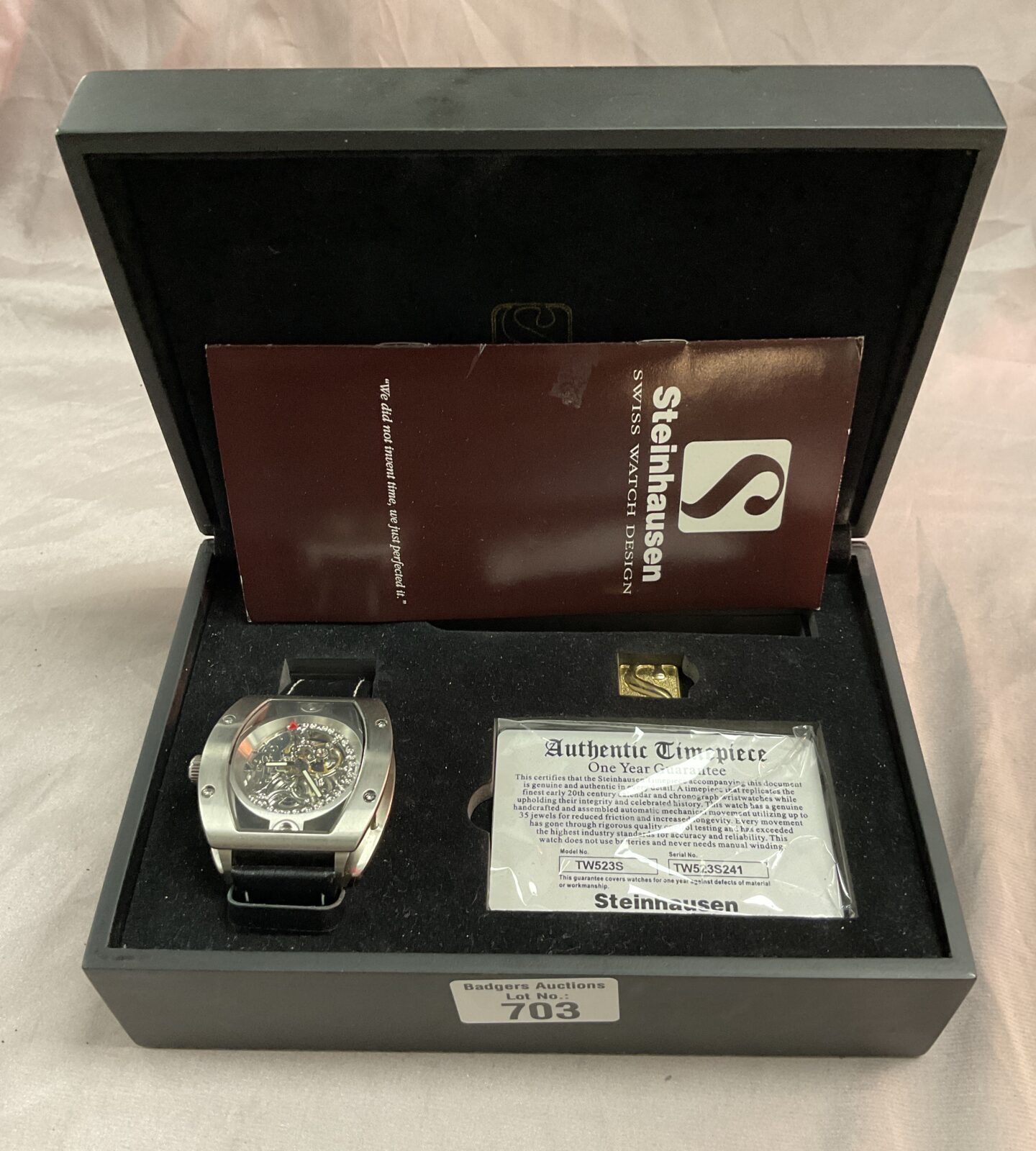 steinhausen watch In box with papers