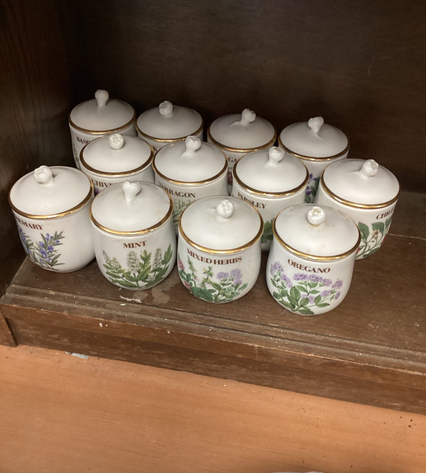 Selection of Royal Worcester Spice Jars