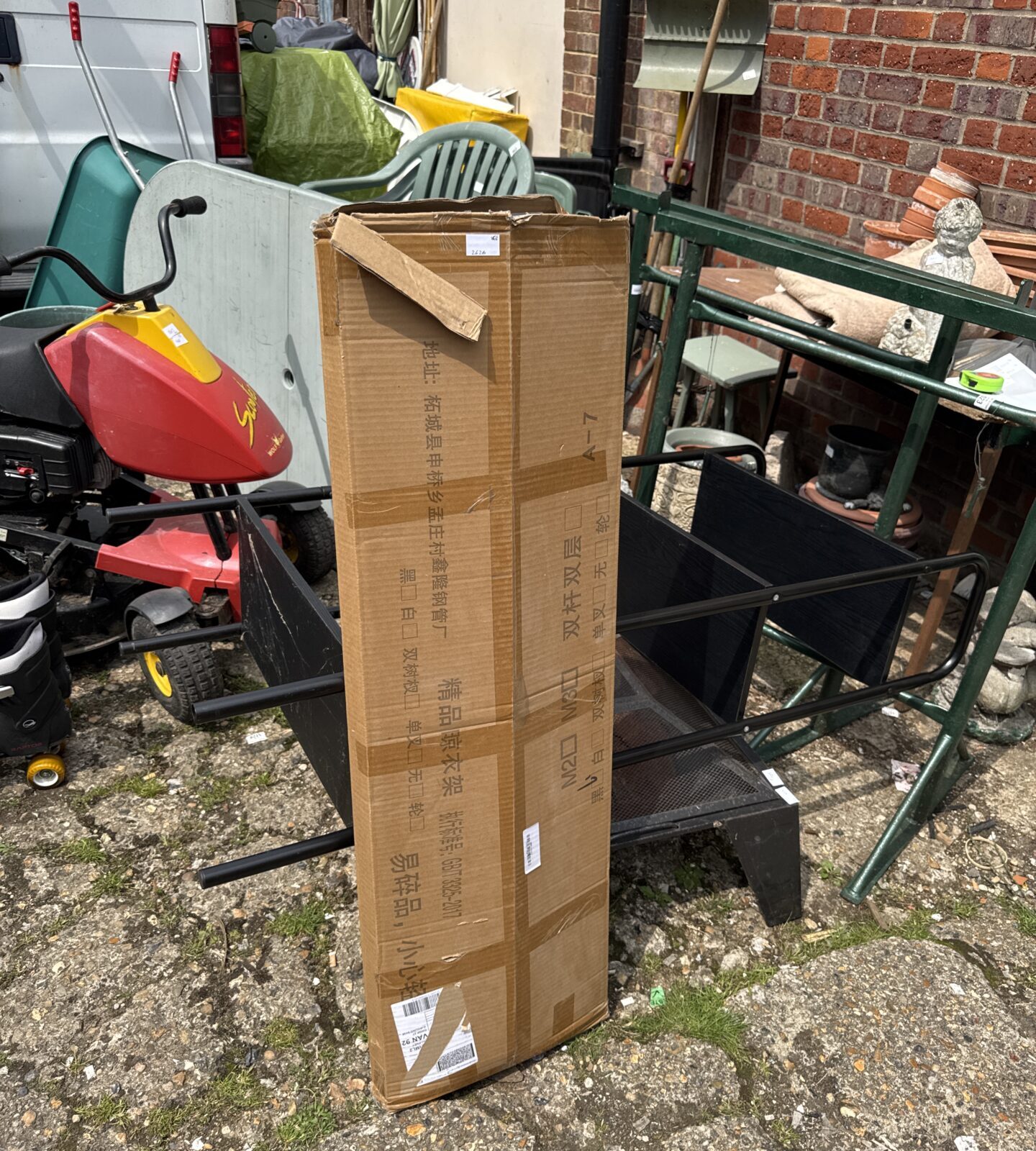 Metal frame wardrobe unit product code ztuk1204 - appears unused in box