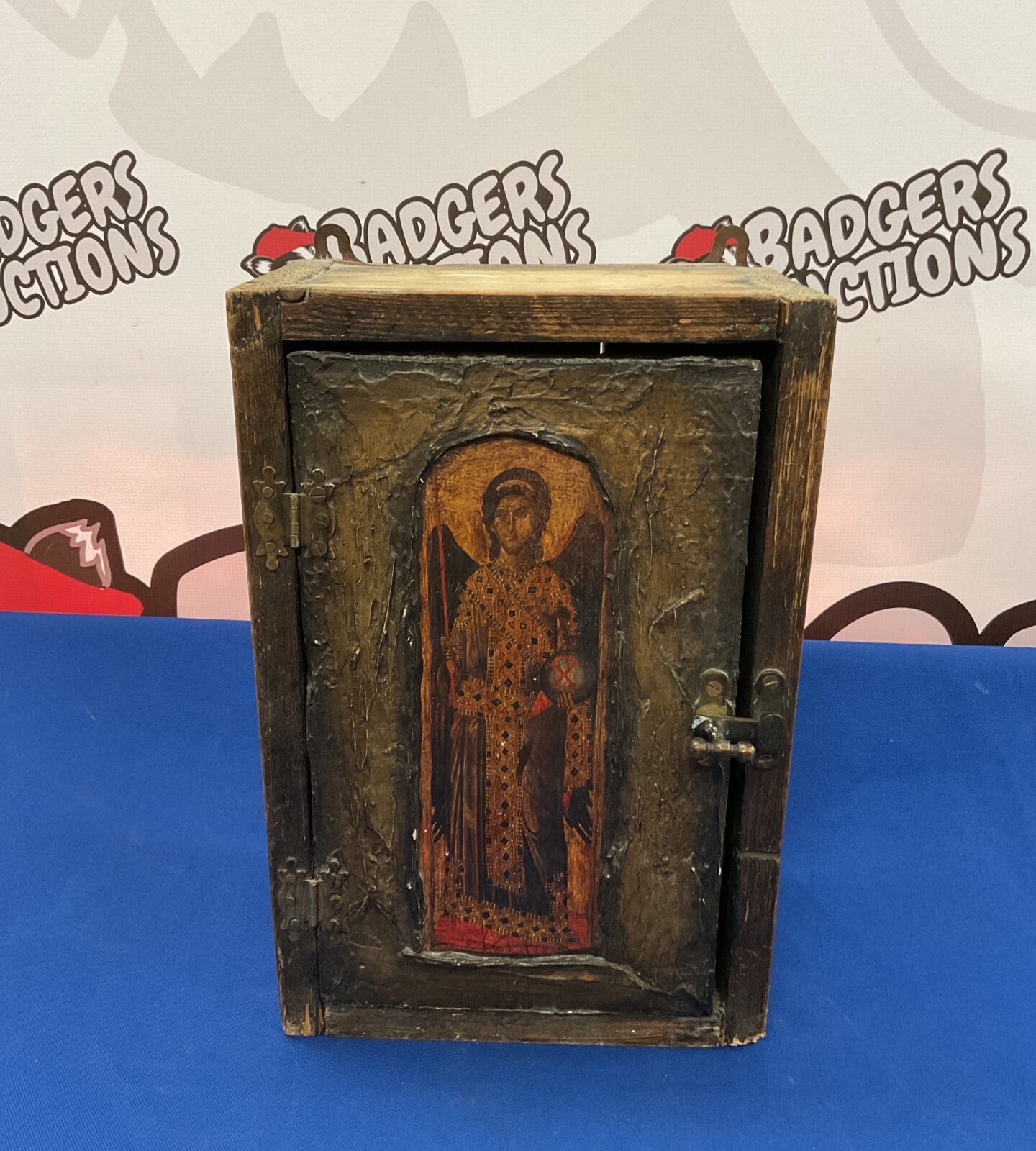 Small Wooden religious icon cabinet