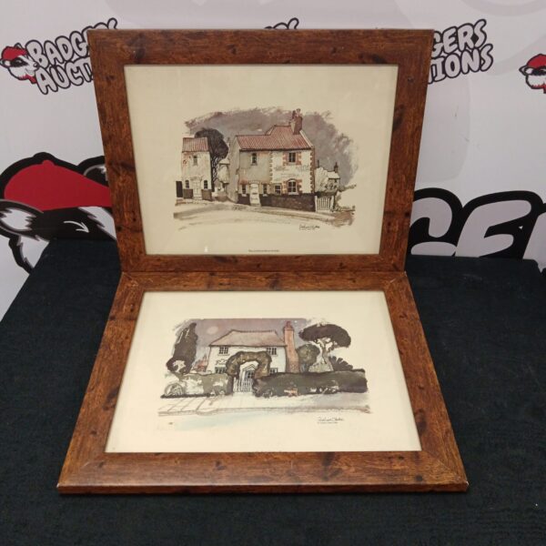 pair of graham clarke framed country cottage prints