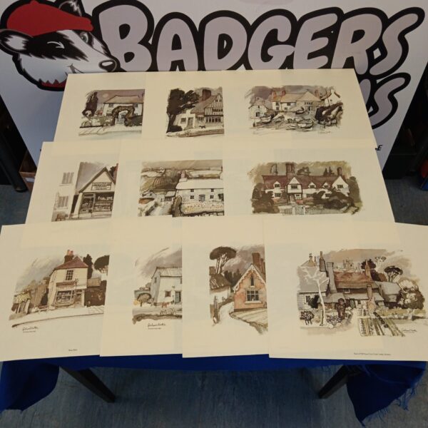 collection of graham clarke unframed country scene prints