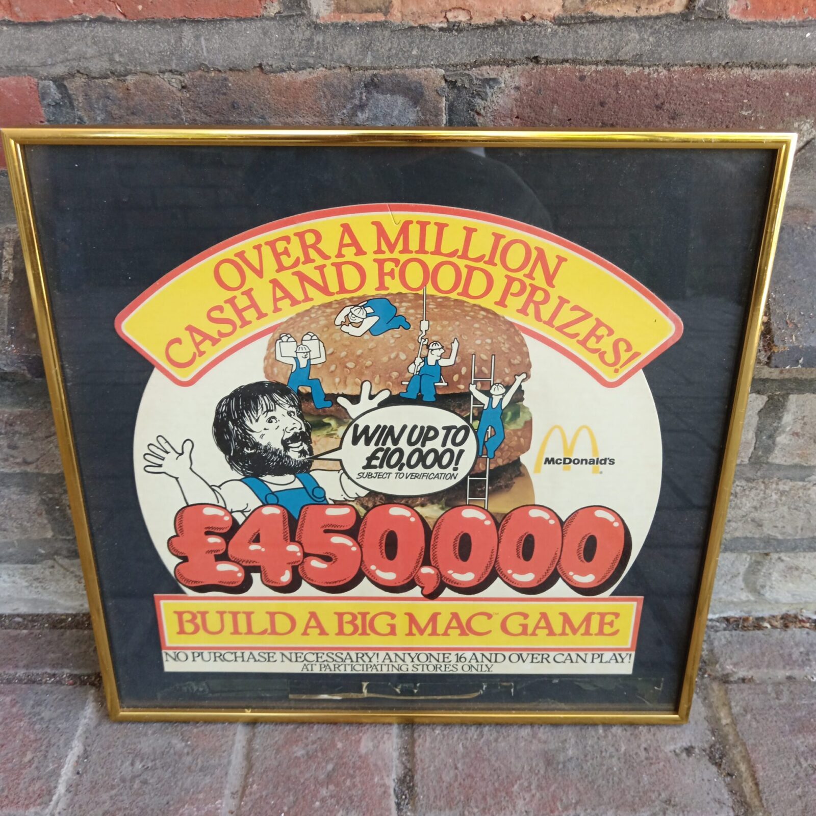 Vintage McDonald's bill oddie build a big Mac game advertising print