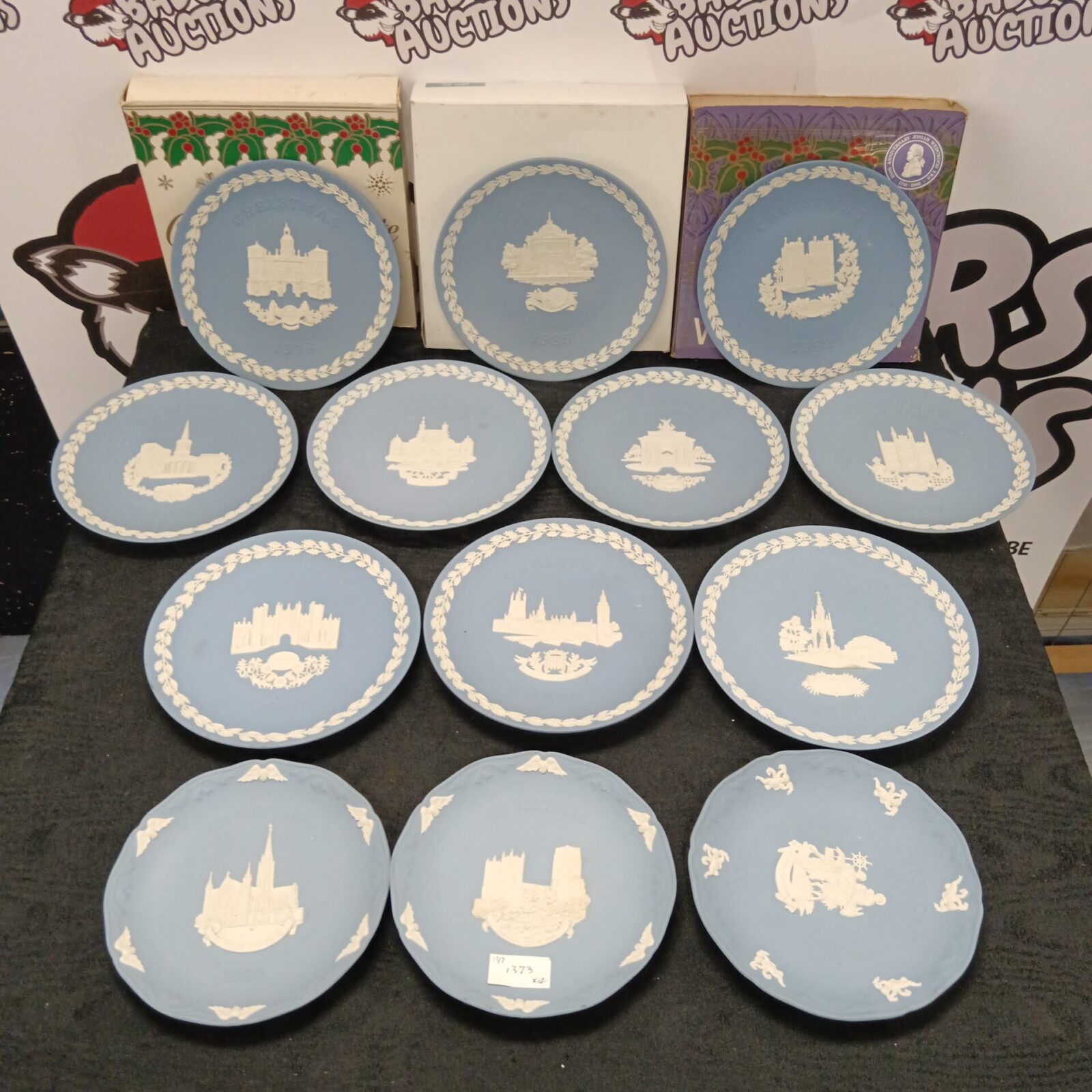 Collection of wedgwood jasperware plates