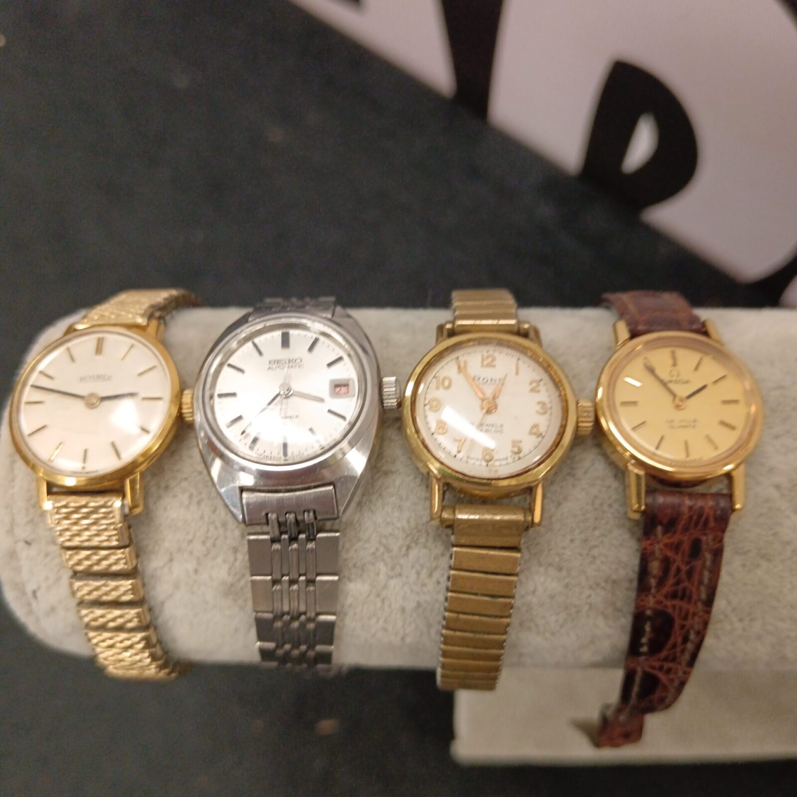 Four ladies watches including Seiko & omega deville